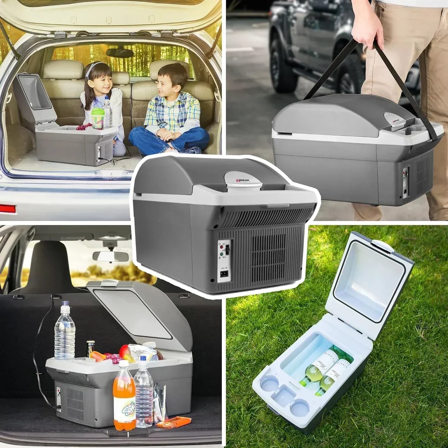 Personal Thermoelectric Cooler/Warmer 14 Liter Capacity Portable Electric Car Cooler