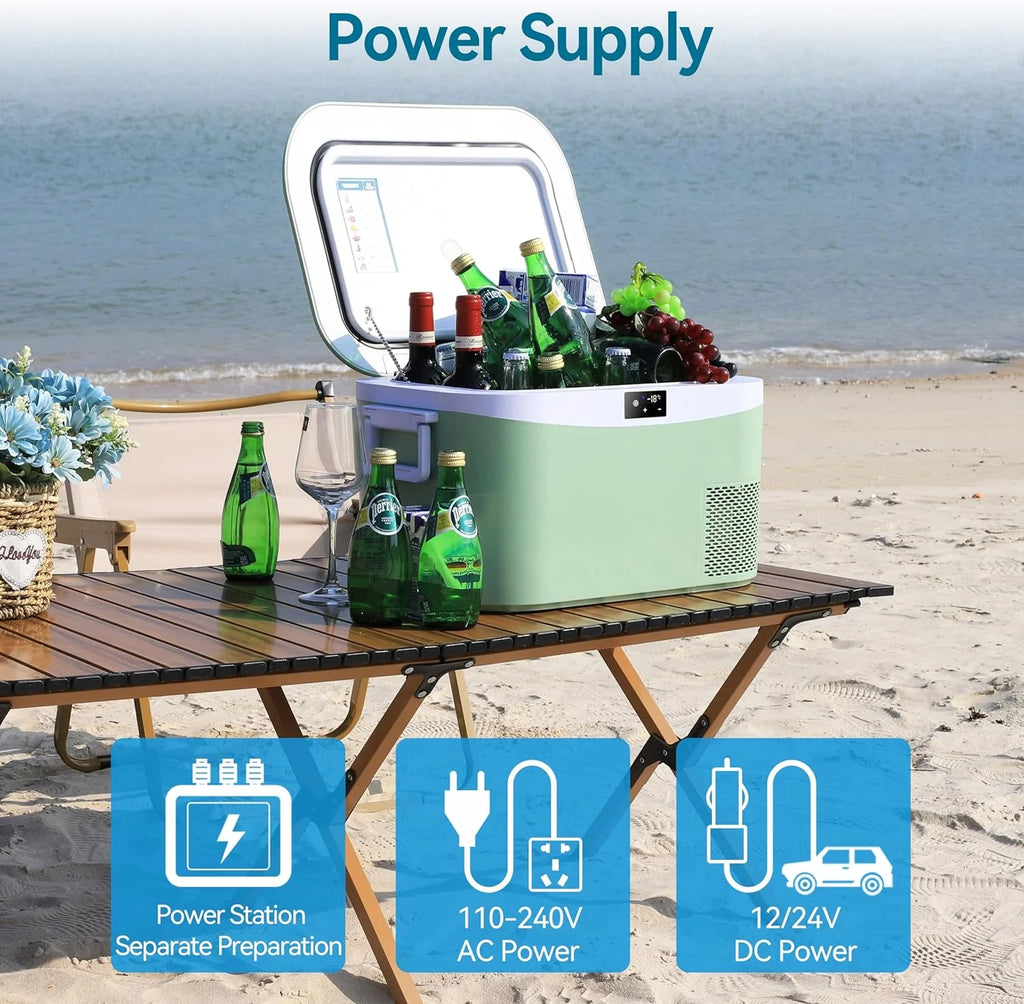 Car Fridge Portable 12 Volt Refrigerator 23 Quart (22 Liter) Freezer Compressor Cooler 12V/24V DC