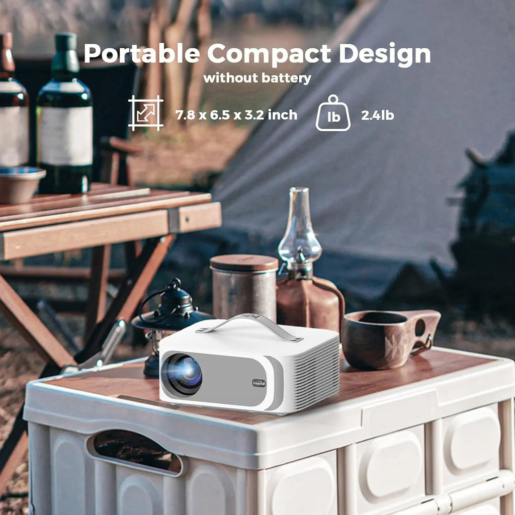 [5000+ Official-Apps & 3200 ANSI & 50W Dolby Audio] Outdoor-Projector-4k with WiFi