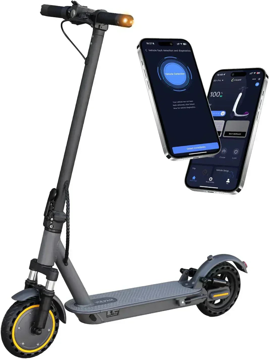 Electric Scooter 350W/500W Powerful Motor 8.5/10 Solid Tires 19/22Mph 28/21/12 Miles Range