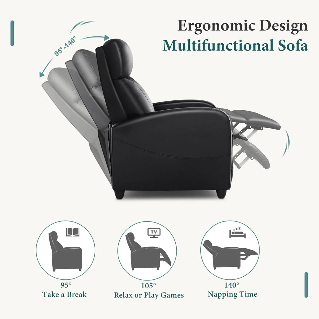 Swivel Rocking Recliner Chair with Extra Large Footrest High Back, Upholstered Glider Nursery Chair for Living Room, Bedroom & Nursery, Comfortable Deep Seat for Relaxation, Grey