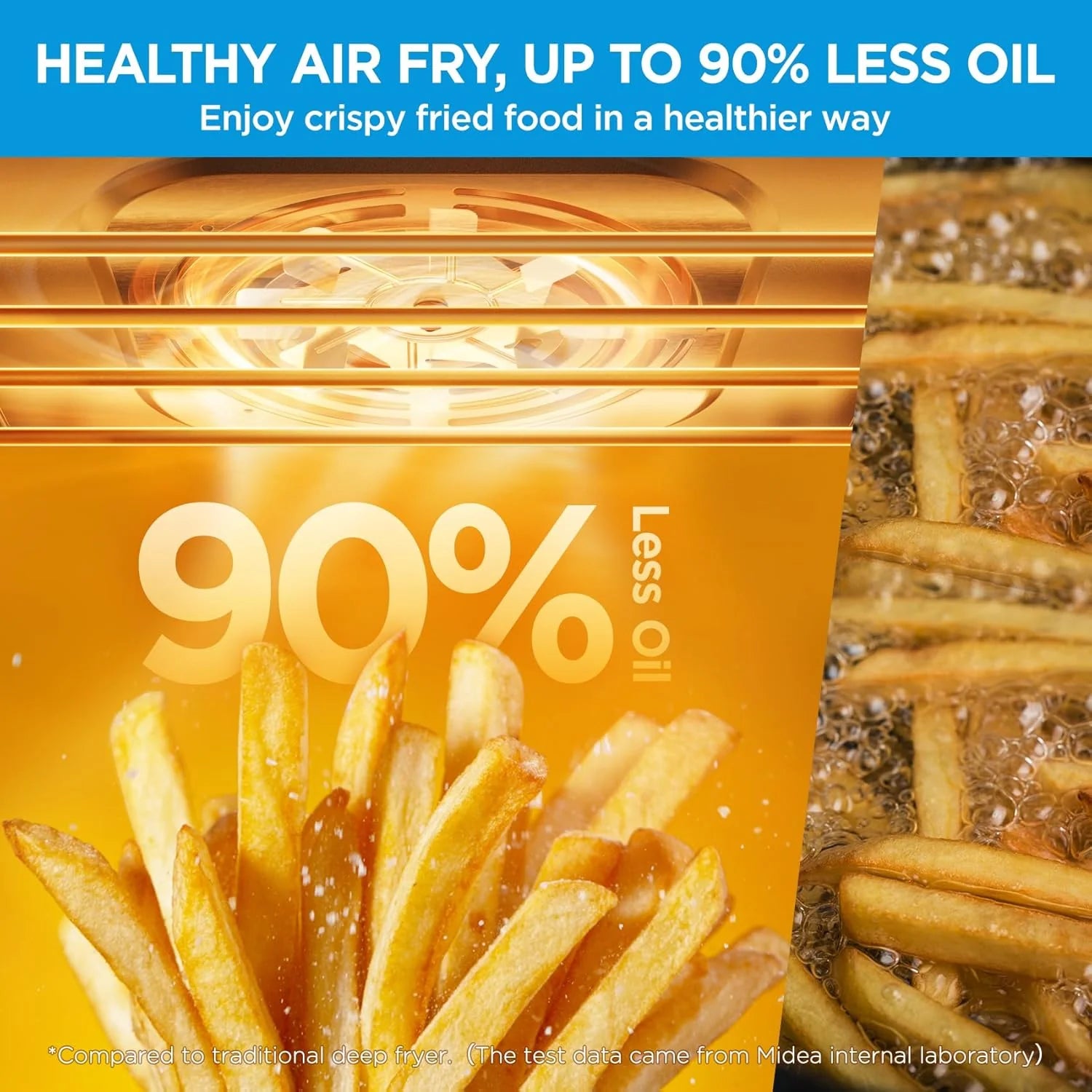 Midea Flexify French Door Toaster Oven Air Fryer Combo, 26.4 QT, Extra Large Air Fryer Countertop