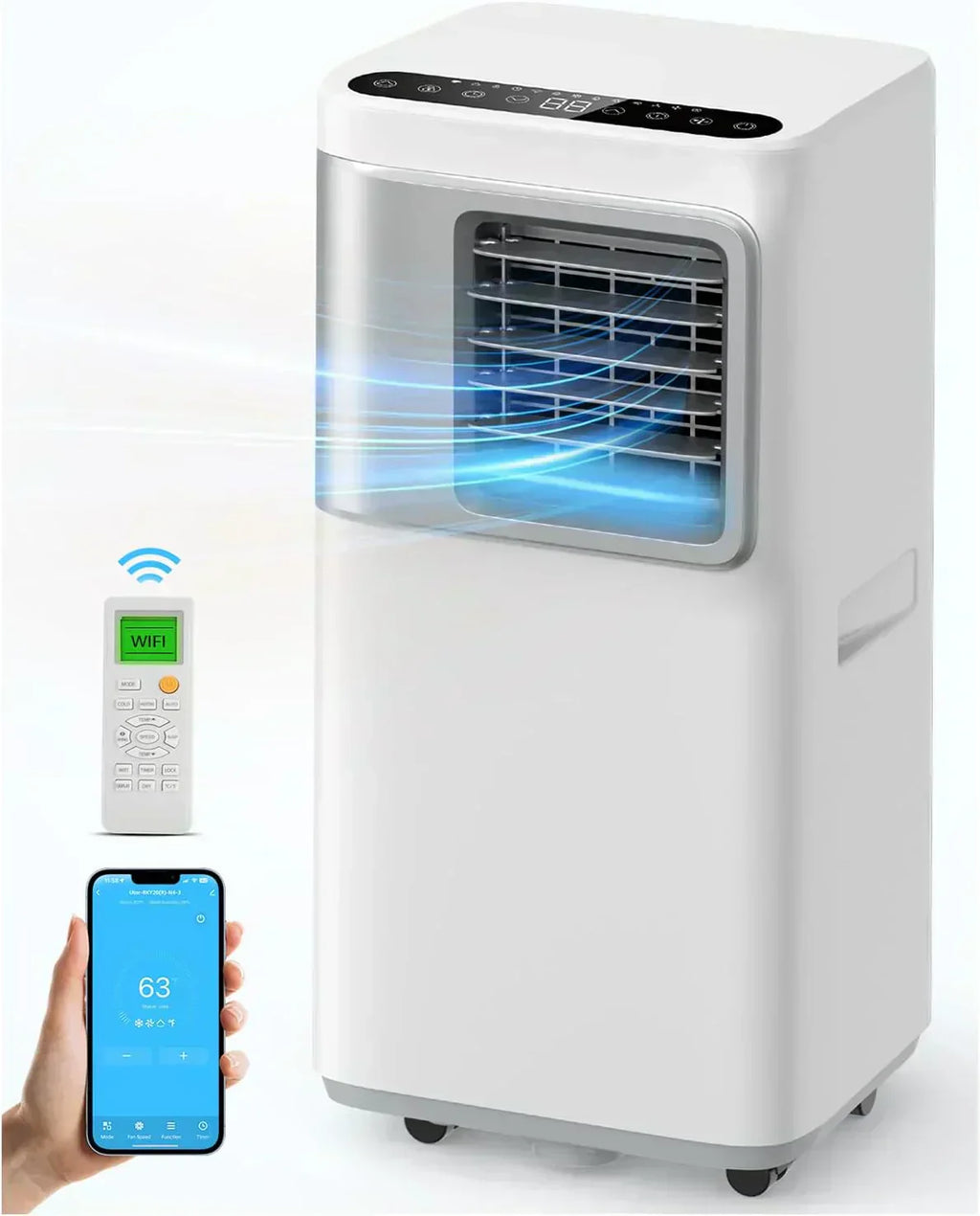 Portable-Air-Conditioners-16,000-Btu AC Unit 5 in 1 Wifi Smart Air Conditioner with APP Fan