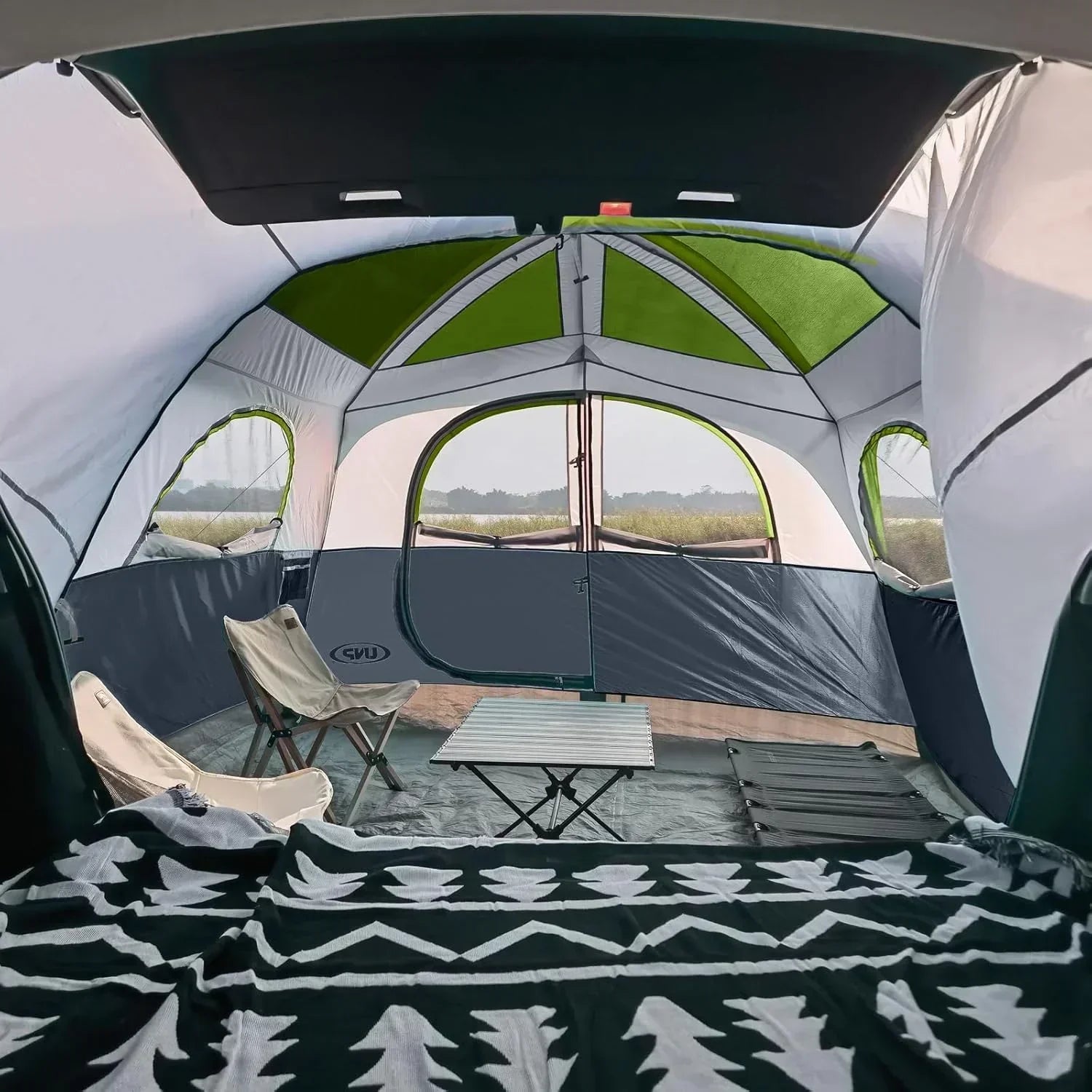 SUV Tent for Camping 6-Person SUV Tailgate Tent Easy Set Up with Rainfly 10'x9'x78in