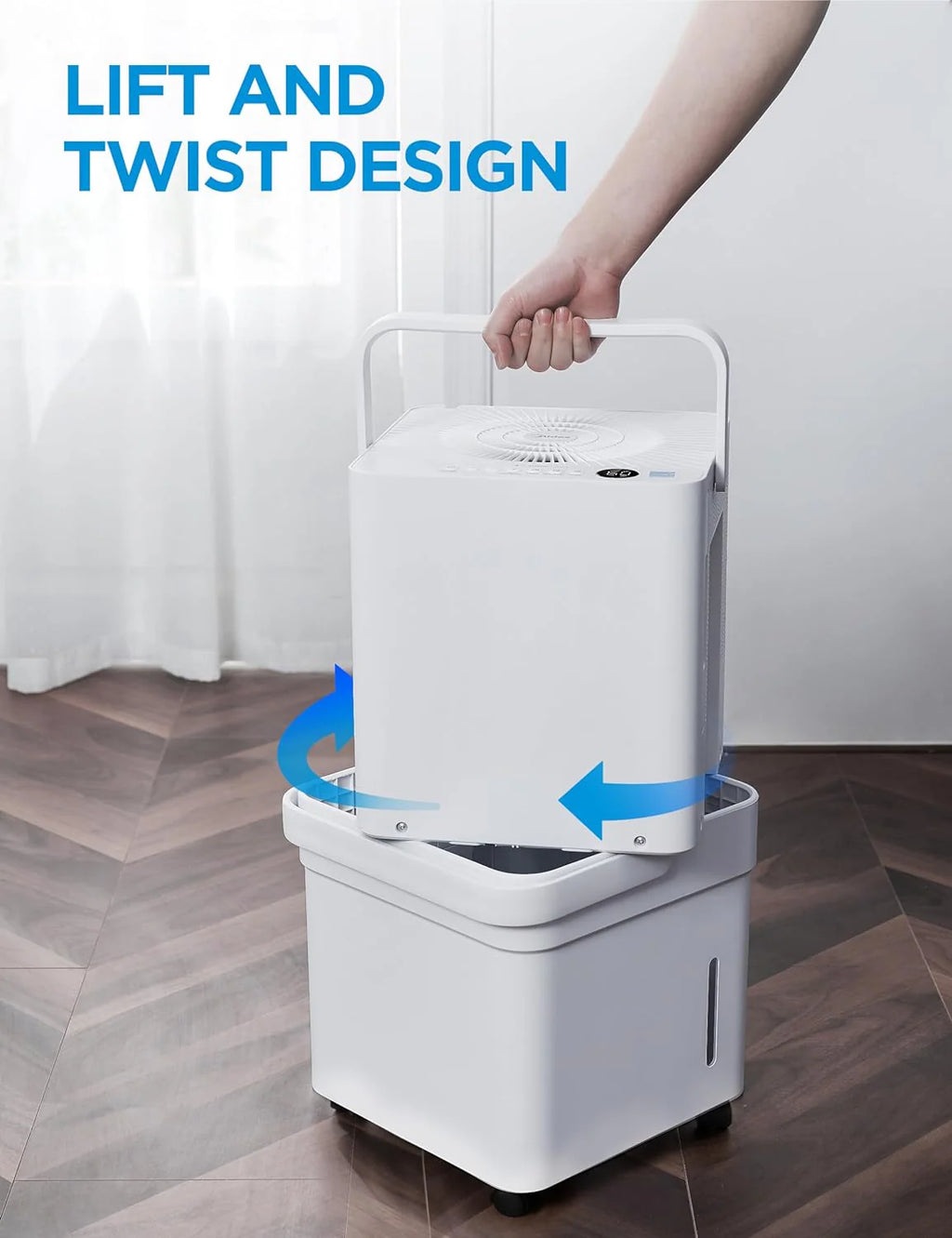 Midea Cube 35 Pint Dehumidifier for Basement and Rooms at Home for up to 3,500 Sq. Ft., Smart Control, Compatible with Alexa (White), Drain Hose Included, ENERGY STAR Most Efficient 2023