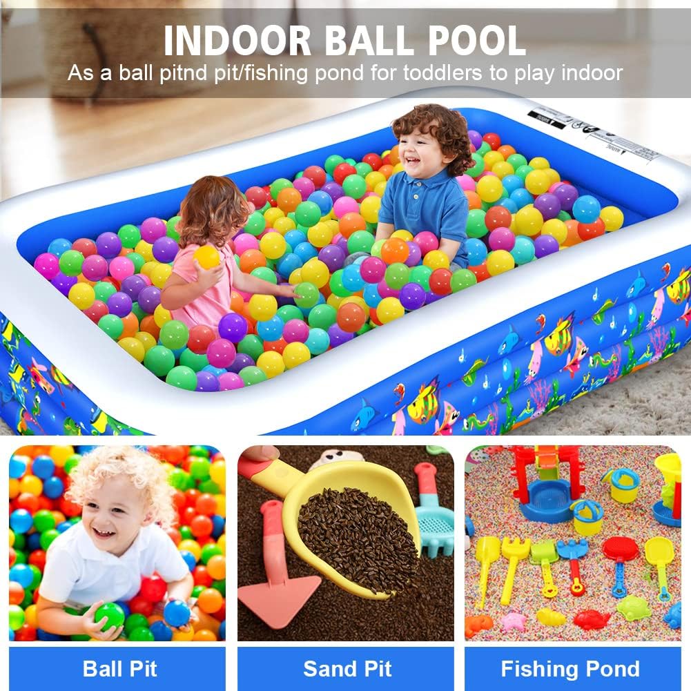 Inflatable Swimming Pool Kiddie Pools Family Lounge Pools Thickened Above Ground Family Pool