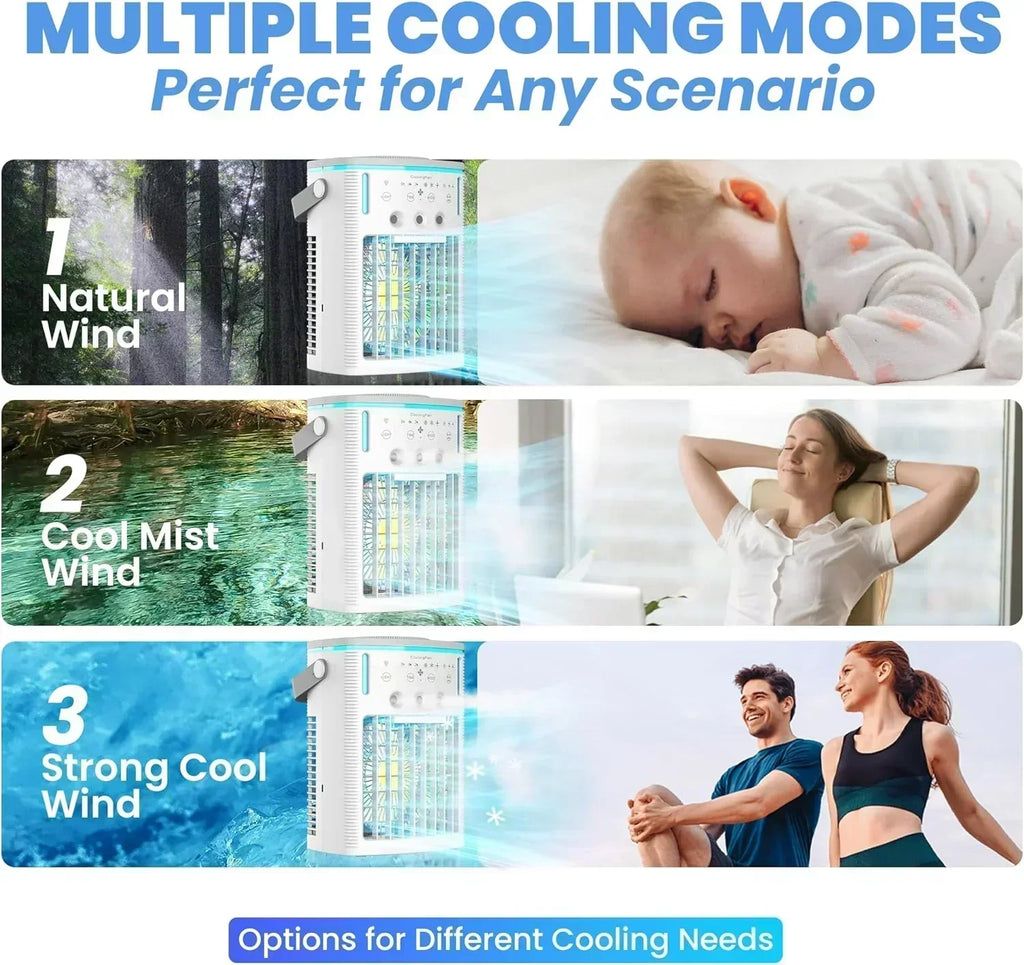 Portable Air Conditioners Fan Small Cooler Evaporative Air Conditioner Remote Mini Portable AC