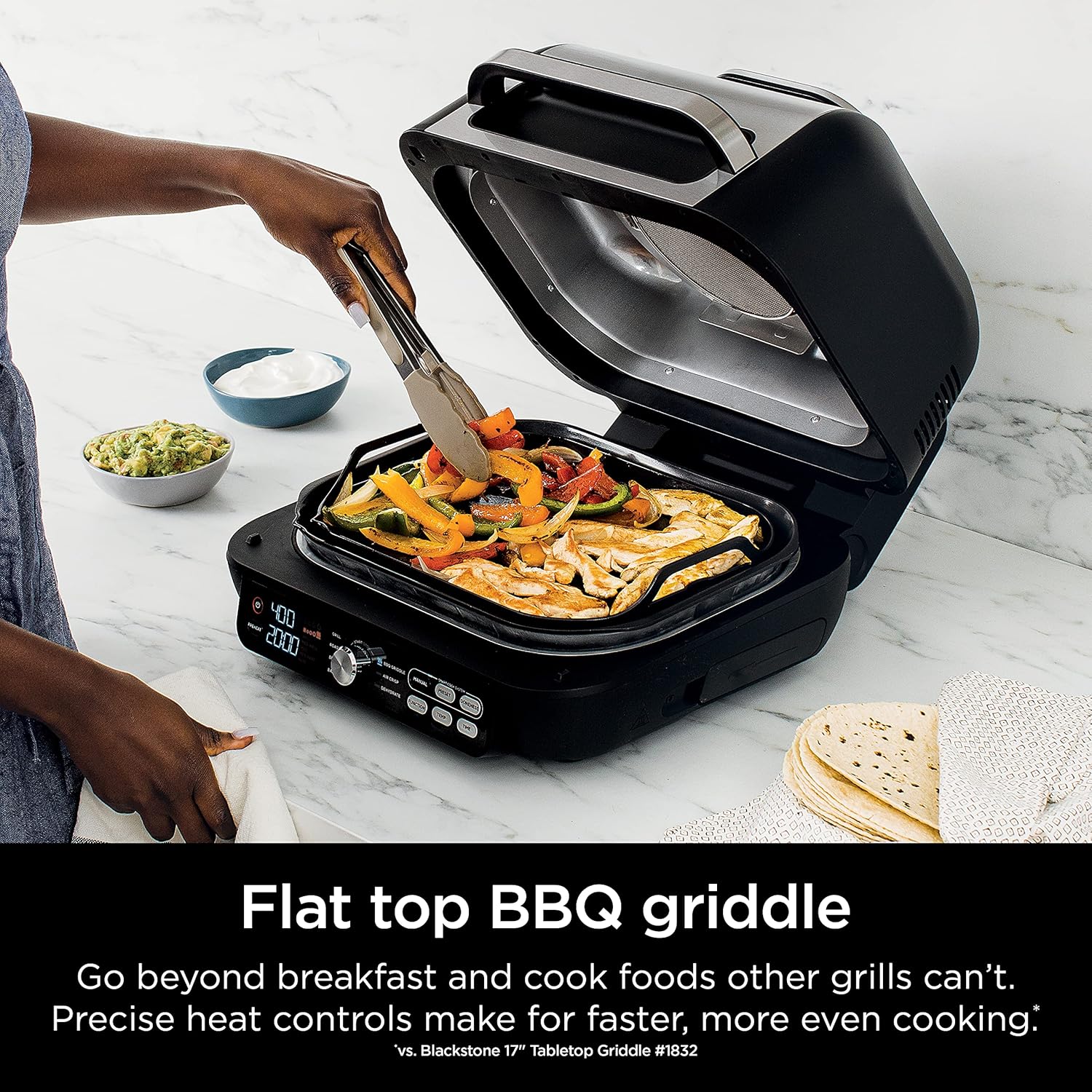 Ninja Foodi Smart XL 6-in-1 Indoor Grill with Air Fry Bake Roast Broil and Dehydrate