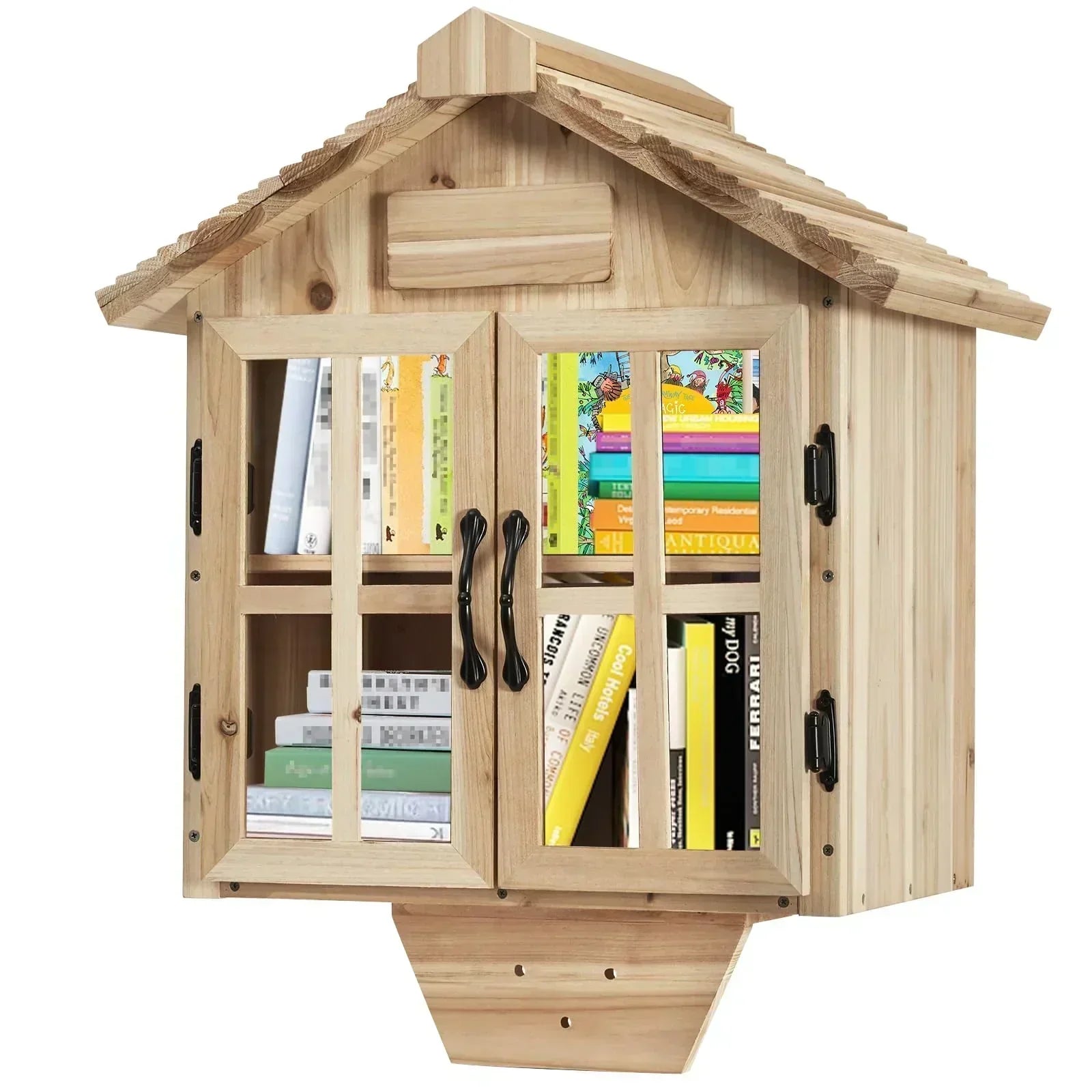 Little Library Box Outdoor Free Library Kit Double Doors Little Library Box Book Storage