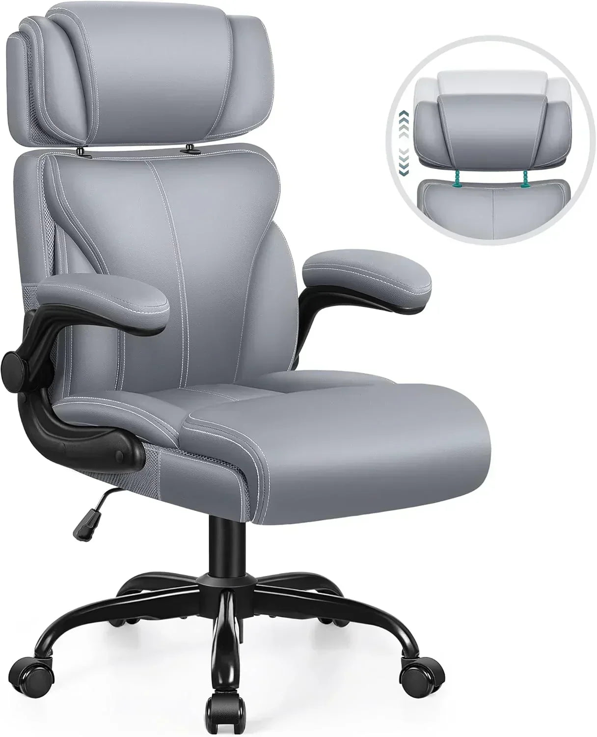 Office Chair Large High-Foot Computer Desk Chair Chair Lumbar Support Rotating Computer Chair