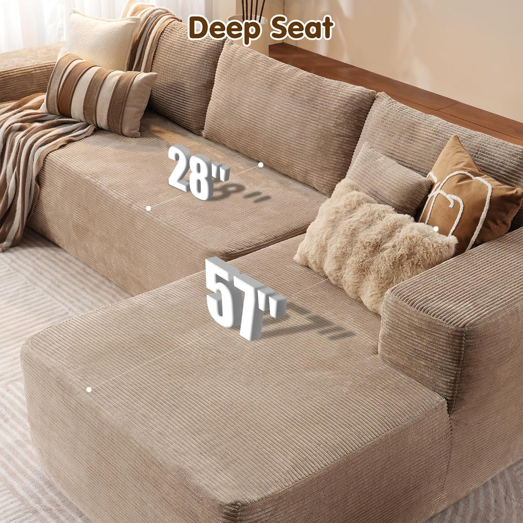 Ovios 104 Cloud Section Sofa L-shaped lounge chair, modern modular sofa