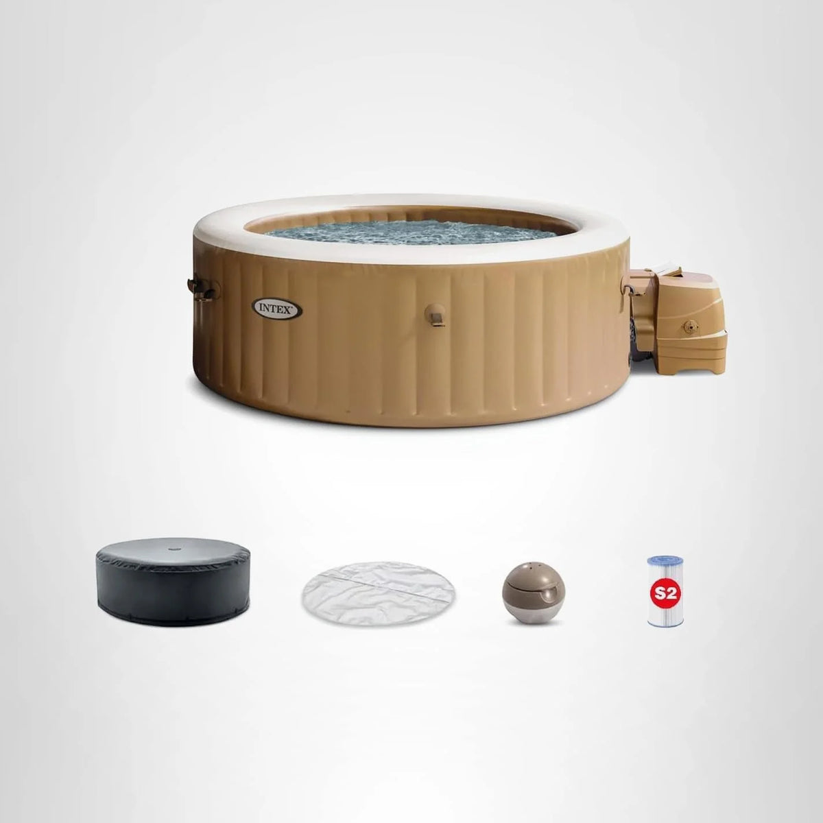 INTEX 28425EH PureSpa Bubble Massage Spa Set Outdoor Inflatable Portable Hot Tub