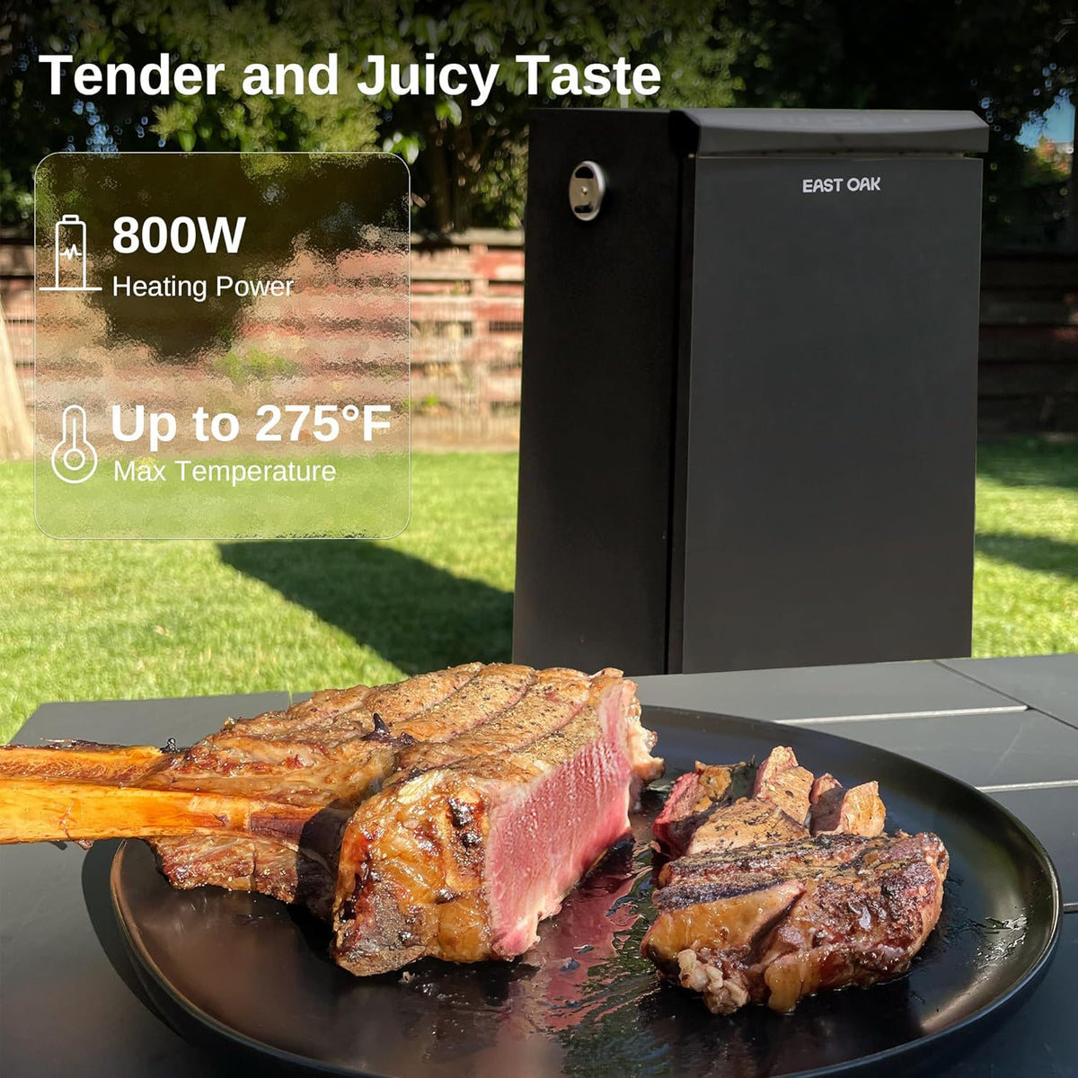 EAST OAK 30 Outdoor Electric Smoker Built-in meat probe smokes up to 6 times longer