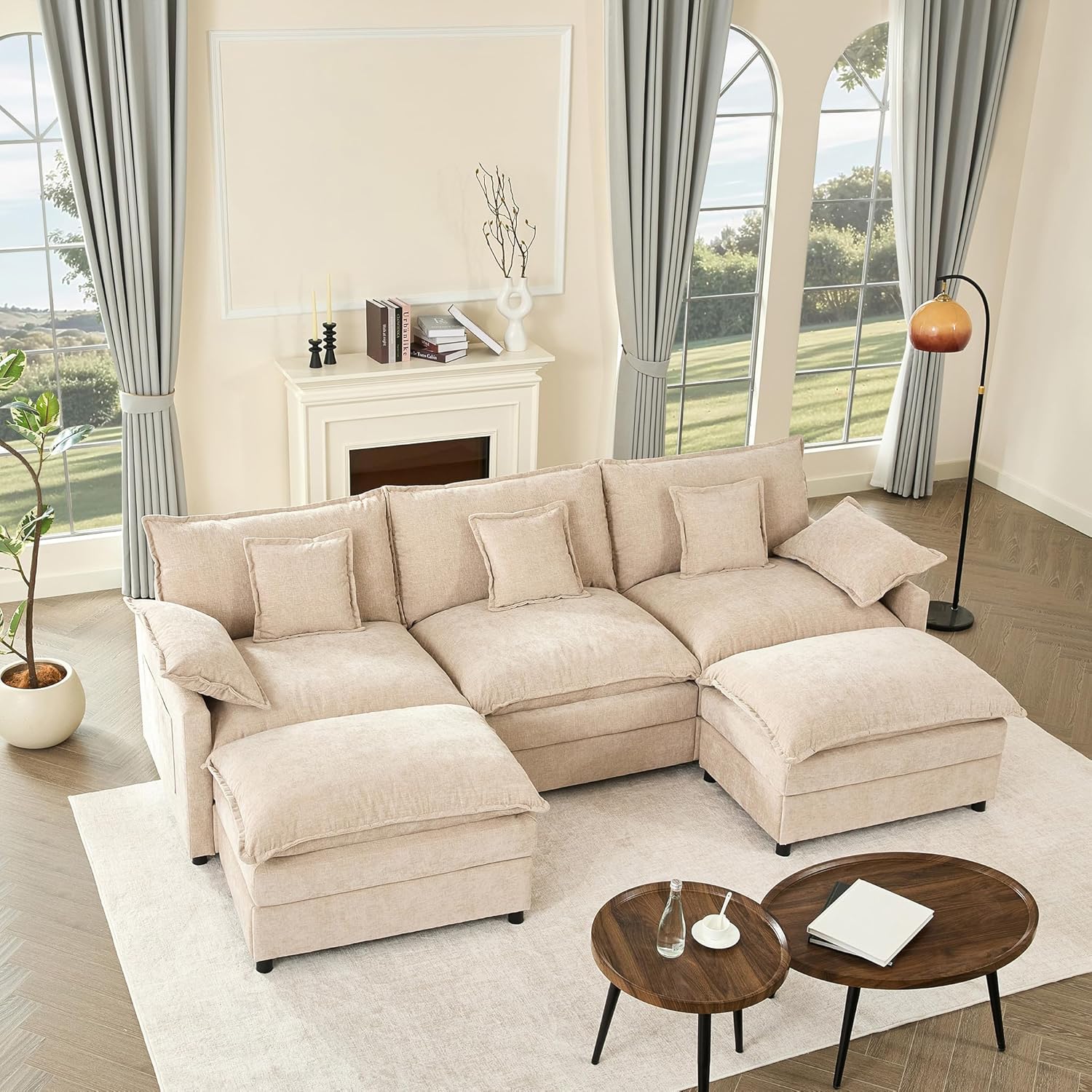 108 U-shaped sofa modular sofa Comfortable cloud sofa
