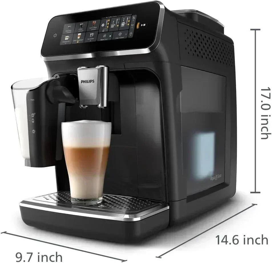 Fully automatic espresso machine 6 hot and iced beverages with ceramic grinder