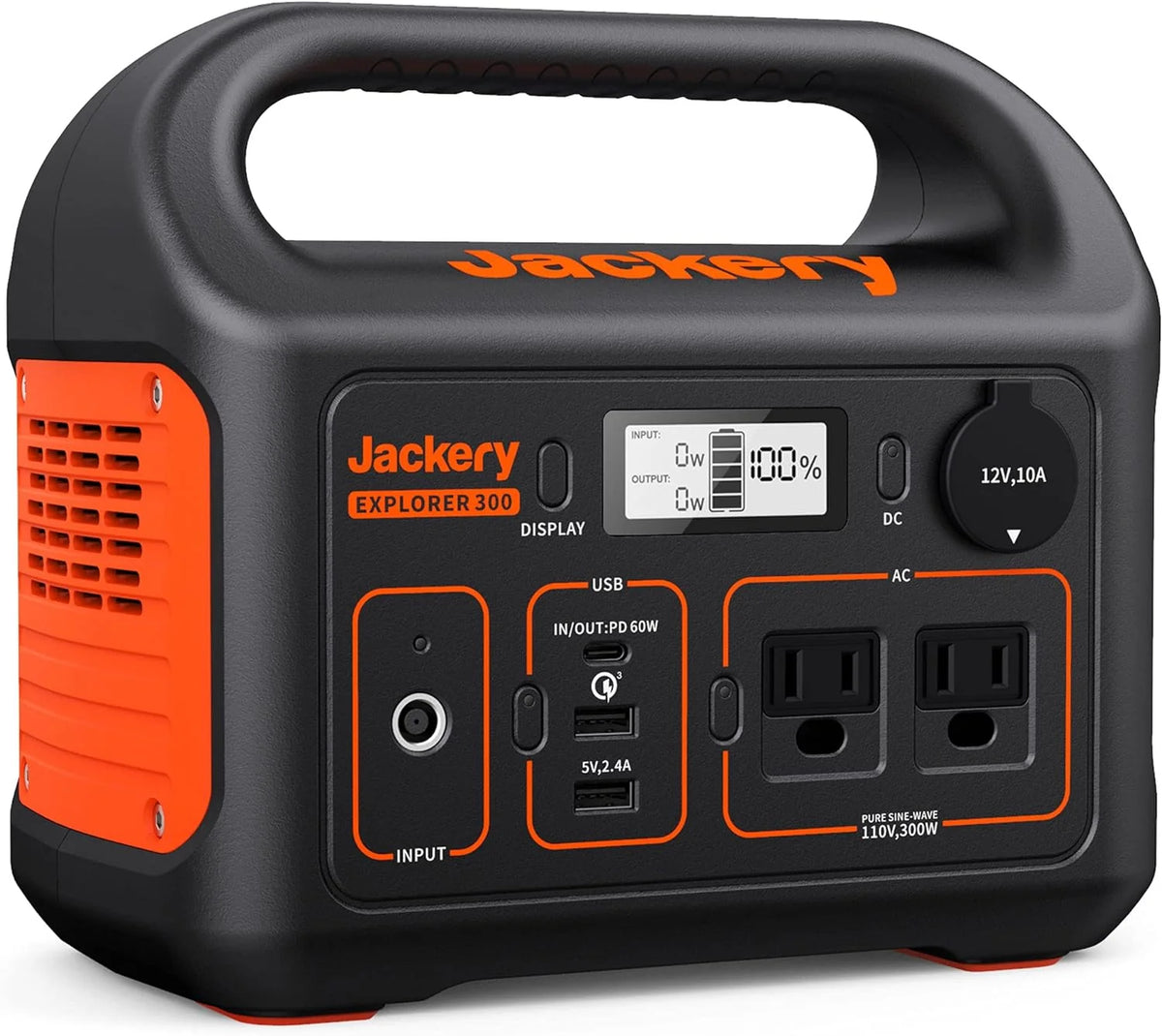 Portable Power Station Explorer 300, 293Wh Backup Lithium Battery, Solar Generator for Outdoors Camping Travel Hunting Blackout (Solar Panel Optional)