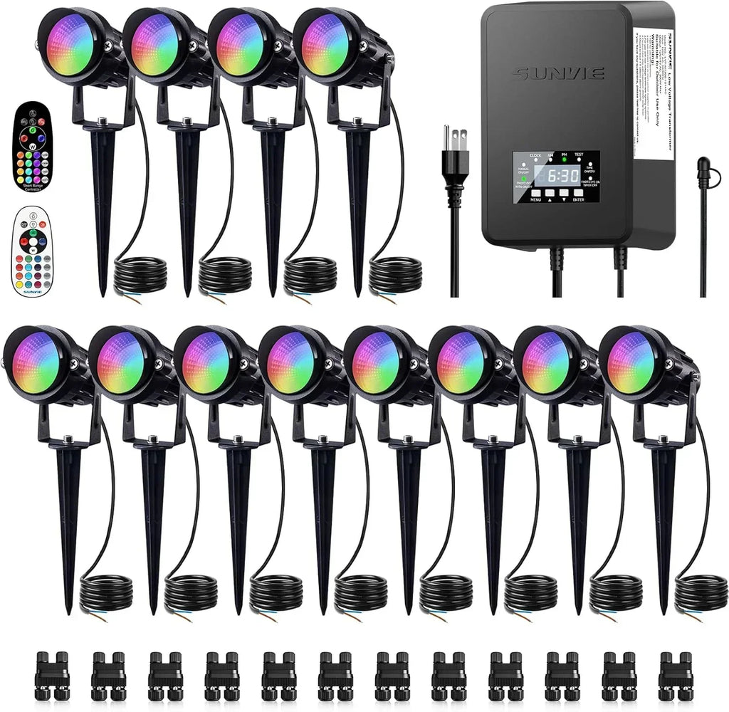LED Landscape Lighting Kit Color Changing Waterproof Landscape Lights