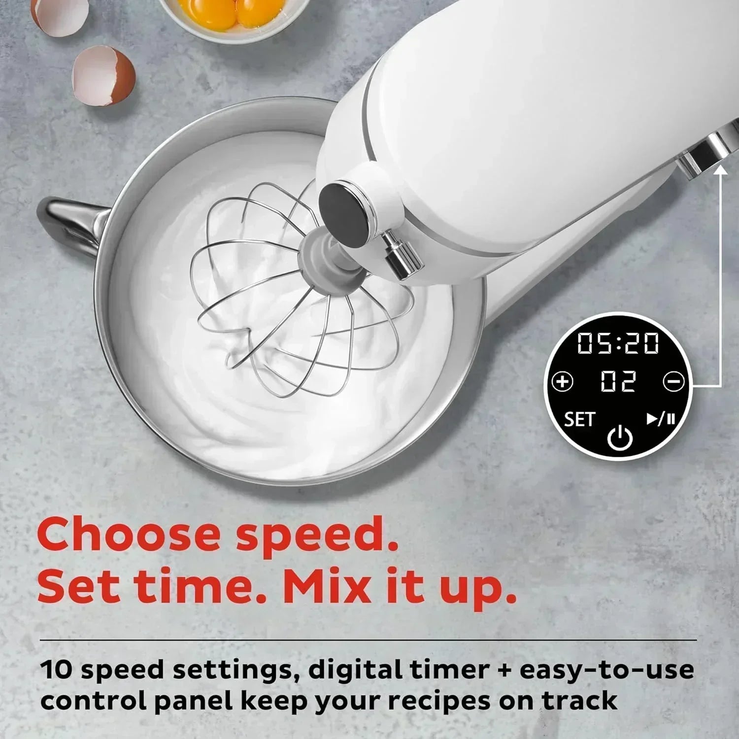 Instant Pot Instant Stand Mixer Pro 600W 10-Speed Electric Mixer with Digital Interface