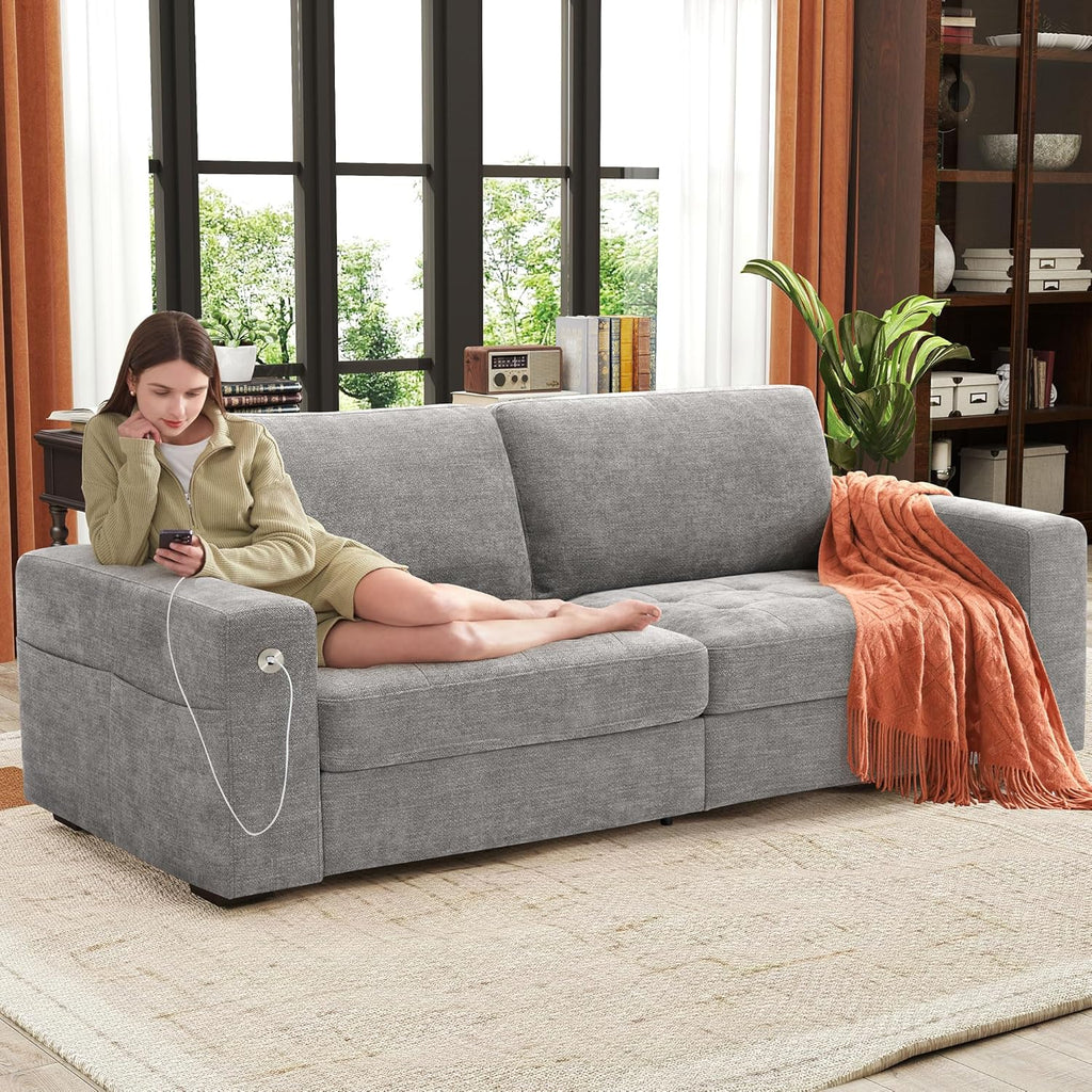 ihanherry 146-inch U-shaped modern sofa modular area cloud sofa