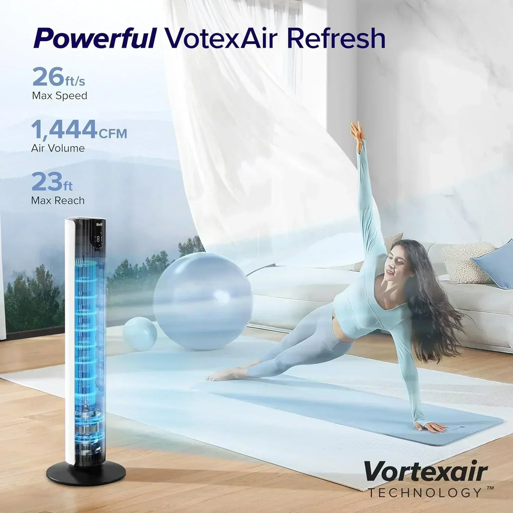 LEVOIT Tower Fan for Bedroom Standing Fan with 28dB Quiet for Sleep Remoter 12H Timer