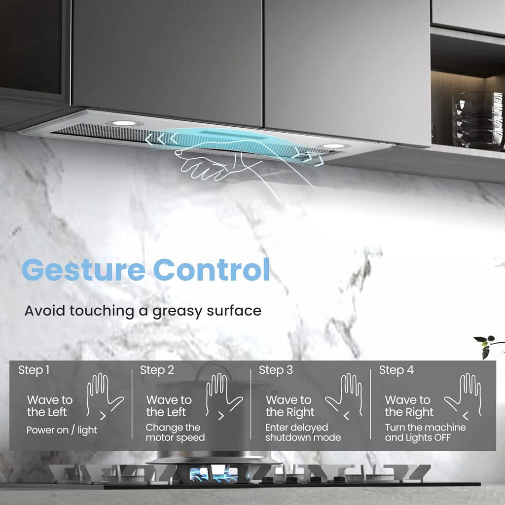 Comfee 30 Under Cabinet Ducted/Ductless Convertible Slim Vent Durable Stainless Steel Kitchen Reusable Filter
