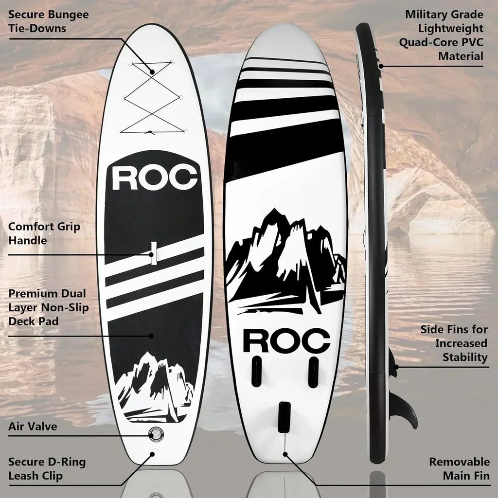 ROC inflatable stand-up paddle board SUP paddle board accessories Anti-slip comfortable deck