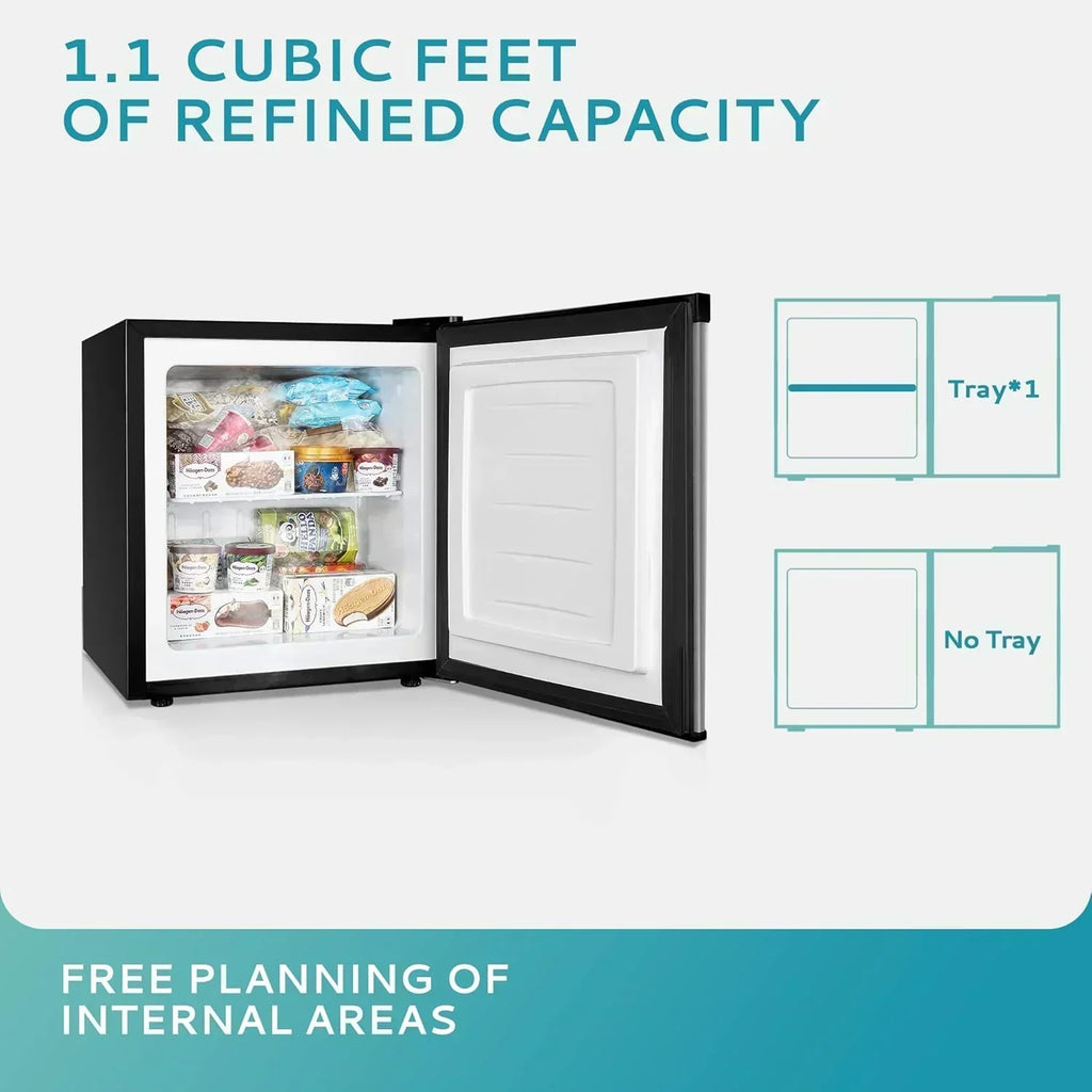 Upright freezer 3.0Cubic Feet Single Door Compact Mini Freezer with Reversible Door Small freezer