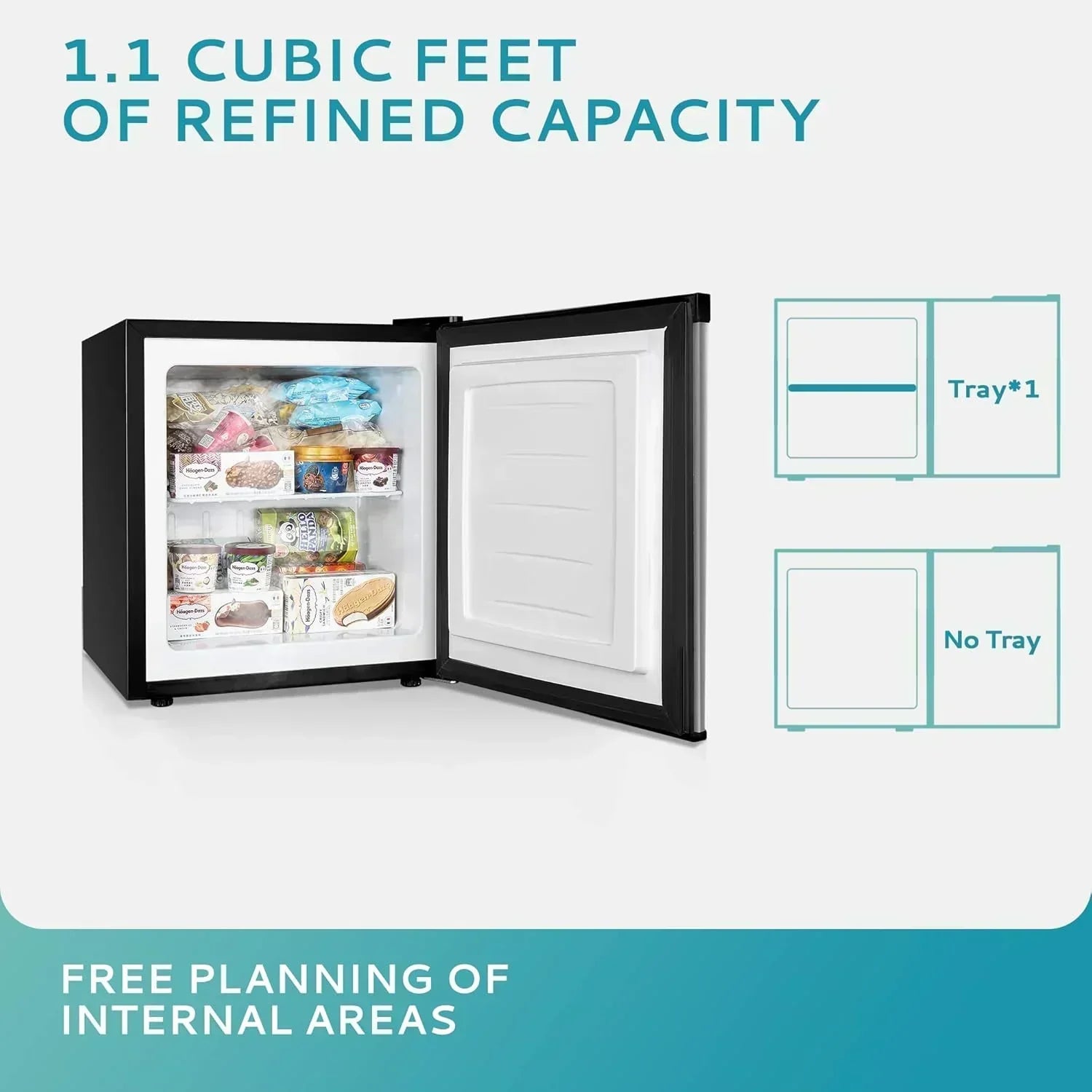 Upright freezer 3.0Cubic Feet Single Door Compact Mini Freezer with Reversible Door Small freezer