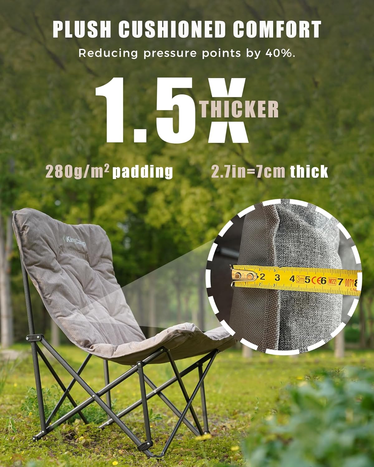 Butterfly chair extra large thick comfortable camping chair portable folding chair heavy duty seat