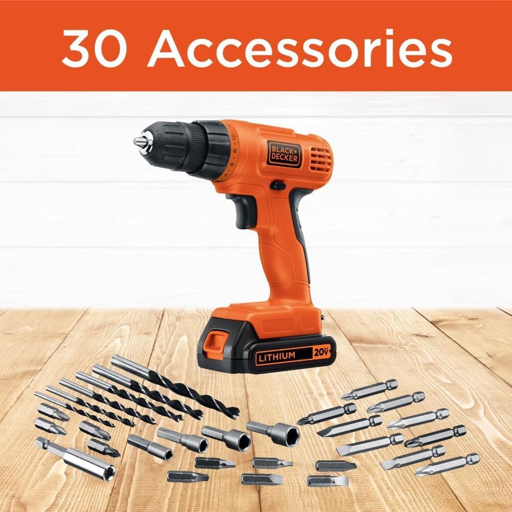 BLACK+DECKER 20V MAX POWERCONNECT Power Drill Cordless Drill Driver Electric Screwdriver