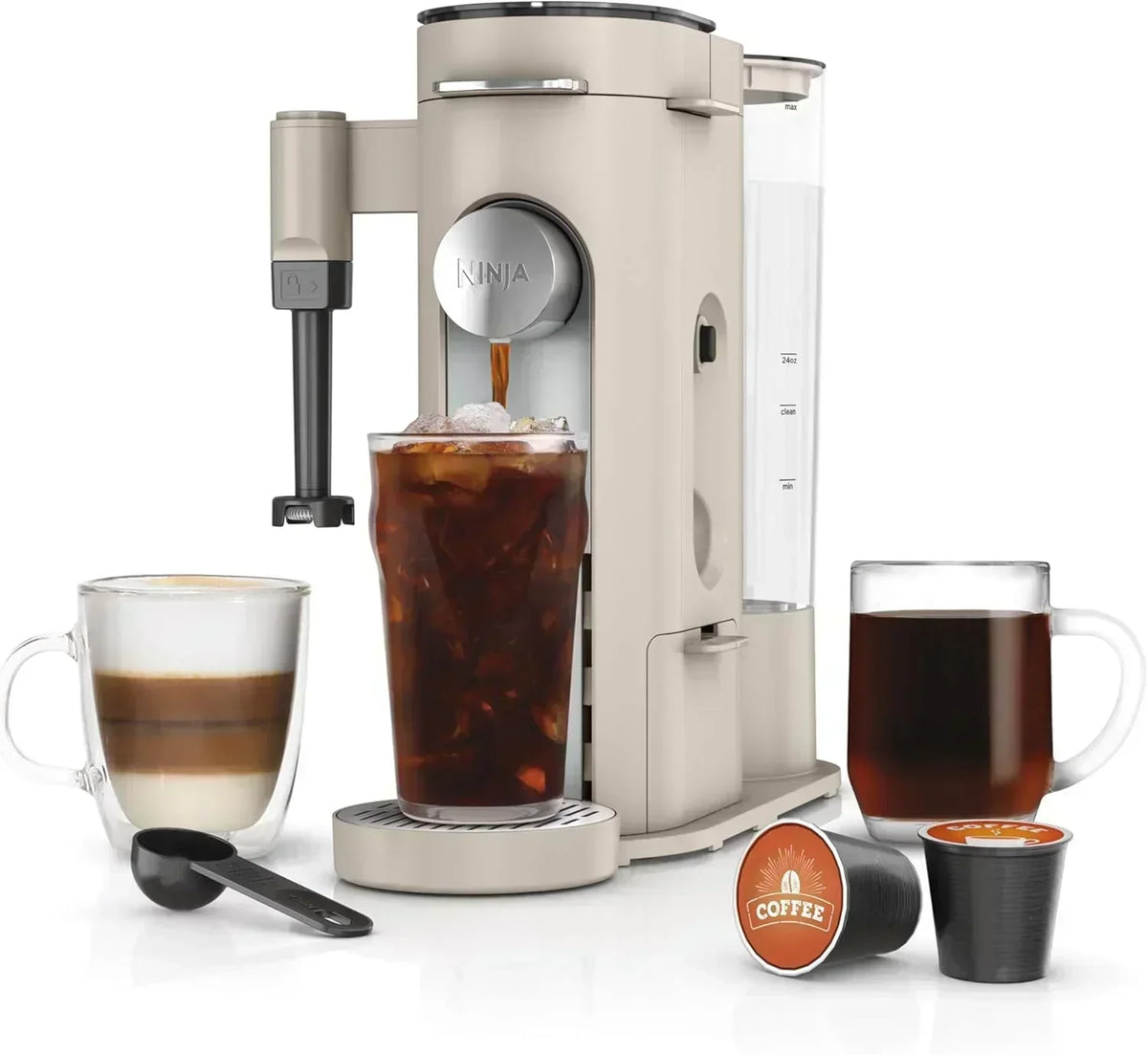 Ninja Single Serve Coffee Maker 56 oz Reservoir Stone