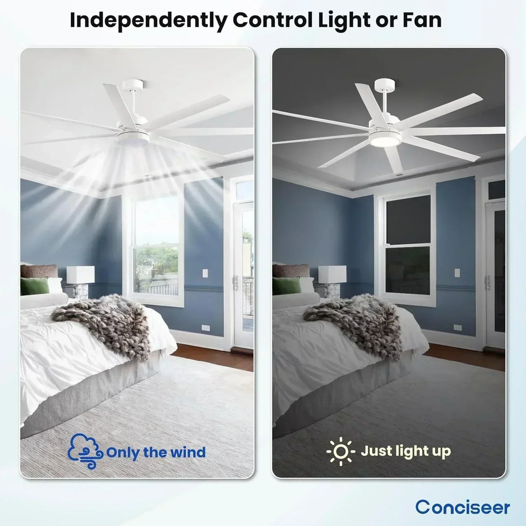 Modern ceiling fan 72 inch bedroom living room library cafe outdoor/industrial