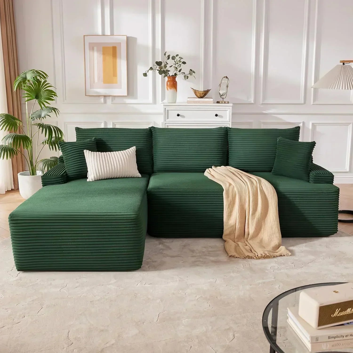 110-inch cloud sofa boneless sofa in the living room modular sofa with deep seats