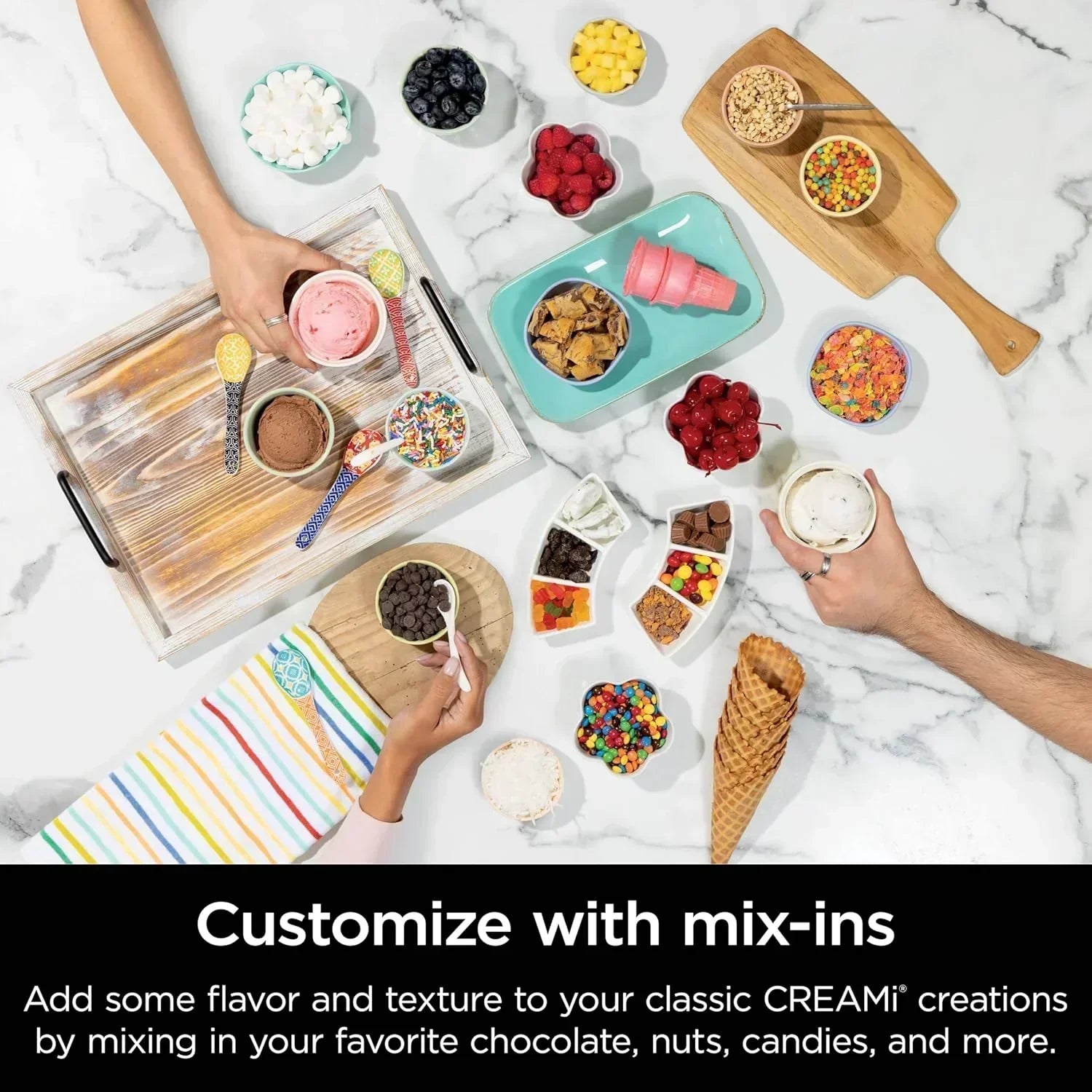 Ninja Swirl by CREAMi Ice Cream and Soft Serve Maker Frozen Yogurt Low Calories Program