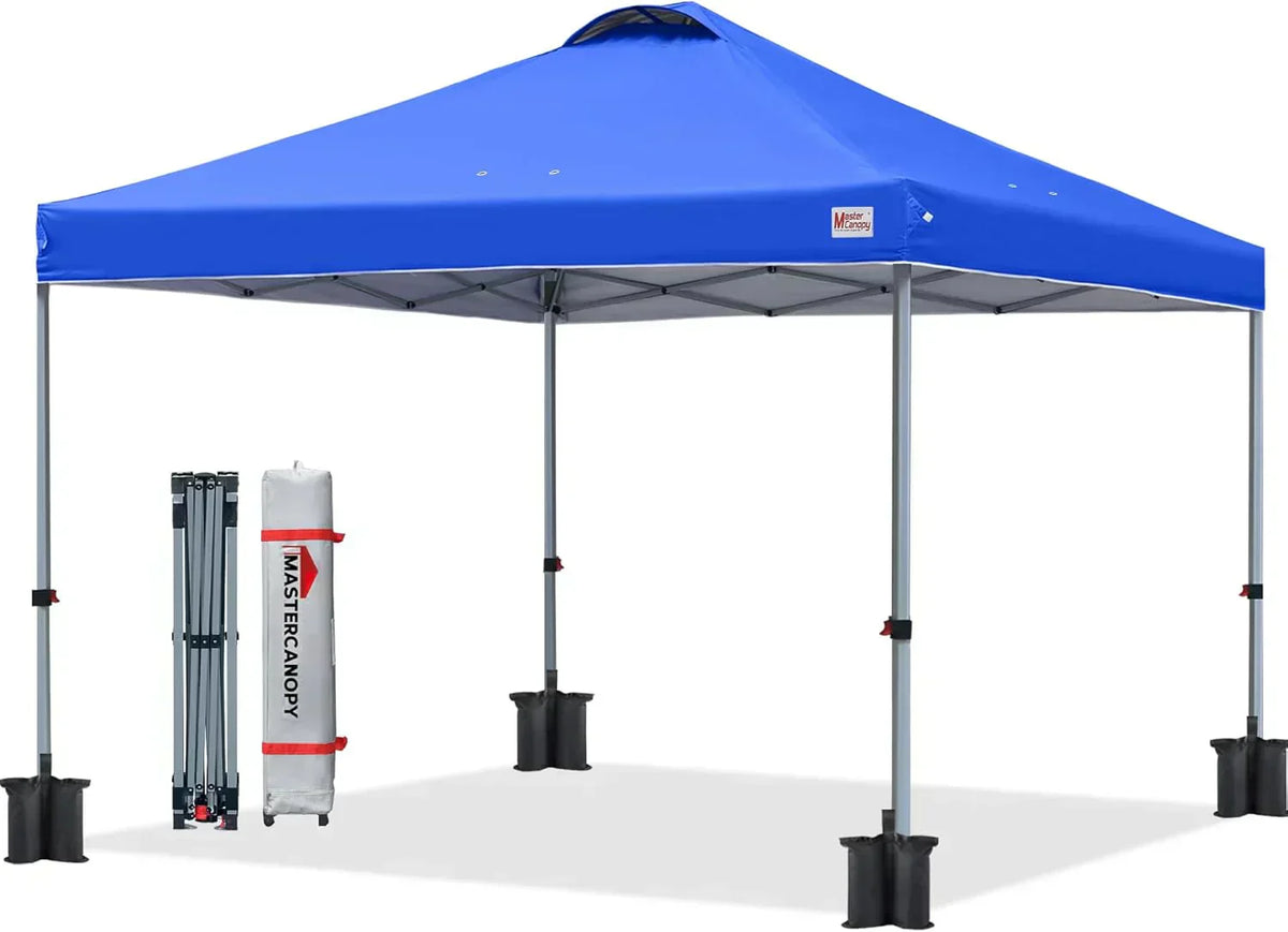 Durable Pop-up Canopy Tent with Roller Bag (10x10 Black)