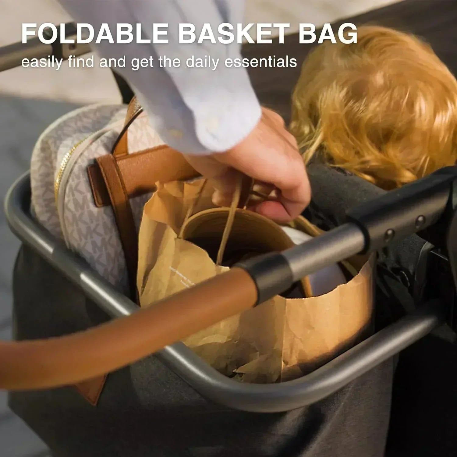EVER ADVANCED Side-unzip Wagon Stroller for 2 Kids Push Pull Stroller with Adjustable Handle