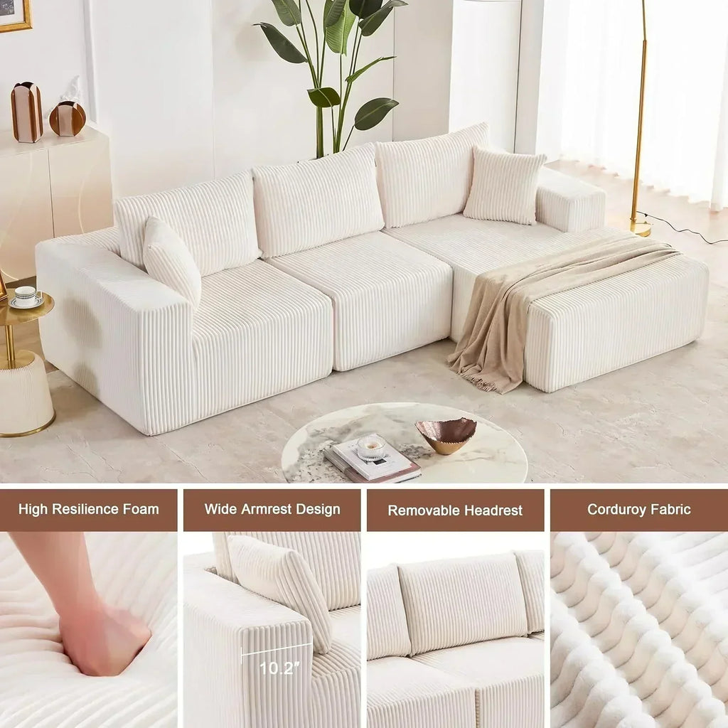 108 inch sectional sofa cloud sectional sofa with deep seat modern sectional L shaped sofa