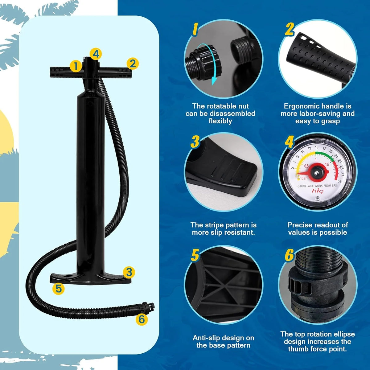 FunWater Inflatable Stand Up Paddle Board with Premium SUP Paddle Accessories, Non-Slip EVA Deck, 11'/10'6' Paddle