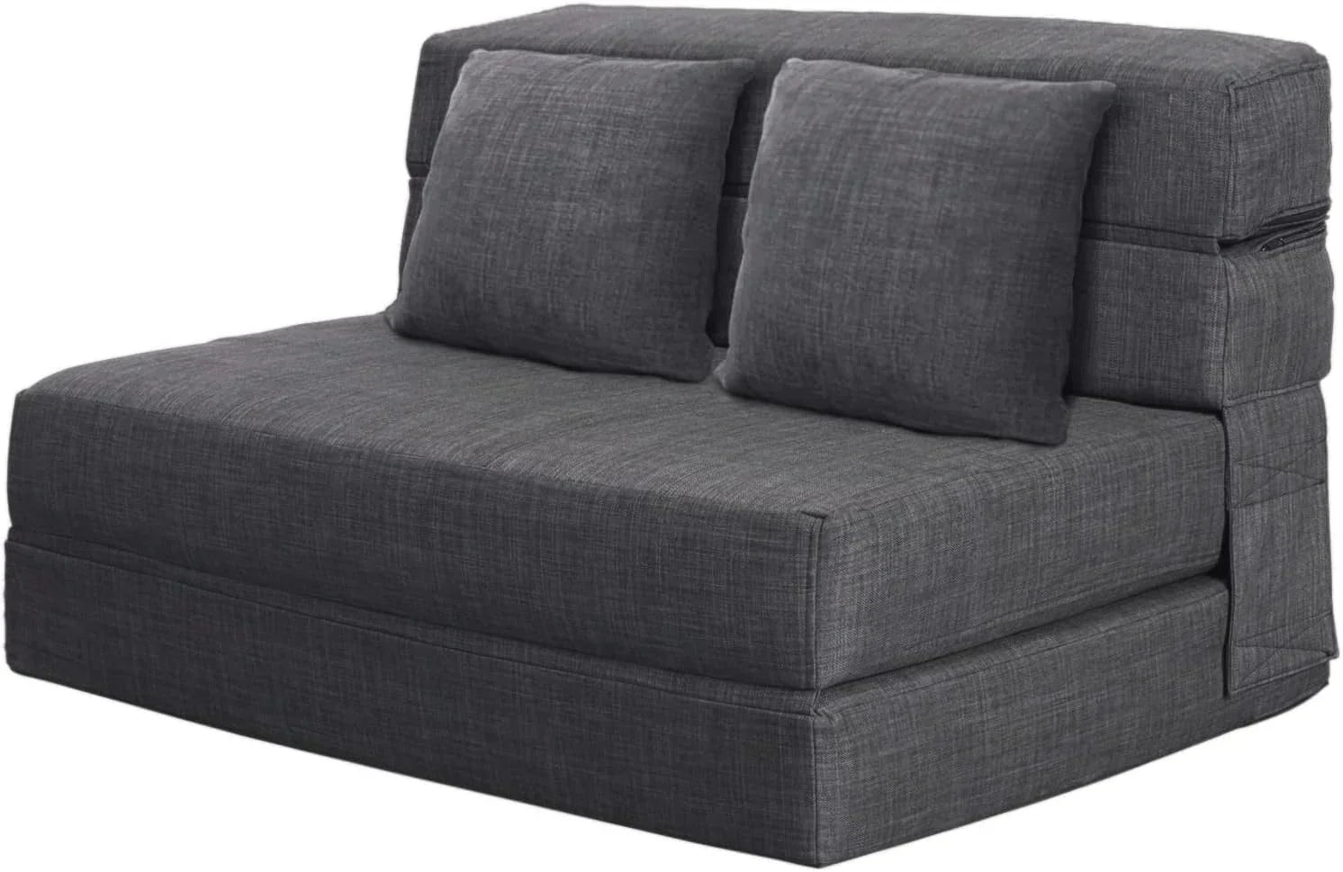 60 inch pull out sofa bed memory foam sofa with 2 pillows futon bed guest bed and pull out sofa