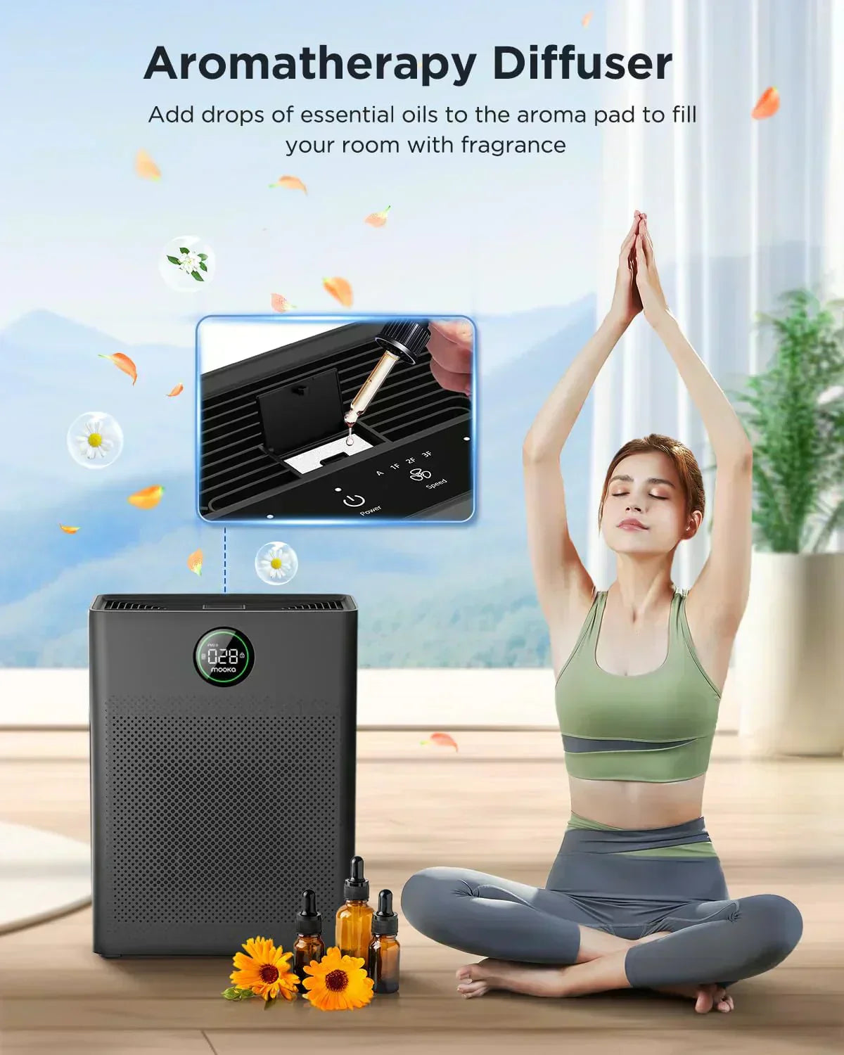 Air Purifiers for Home Large Room up to 2200sq.ft MOOKA Air purifier for Home Pets