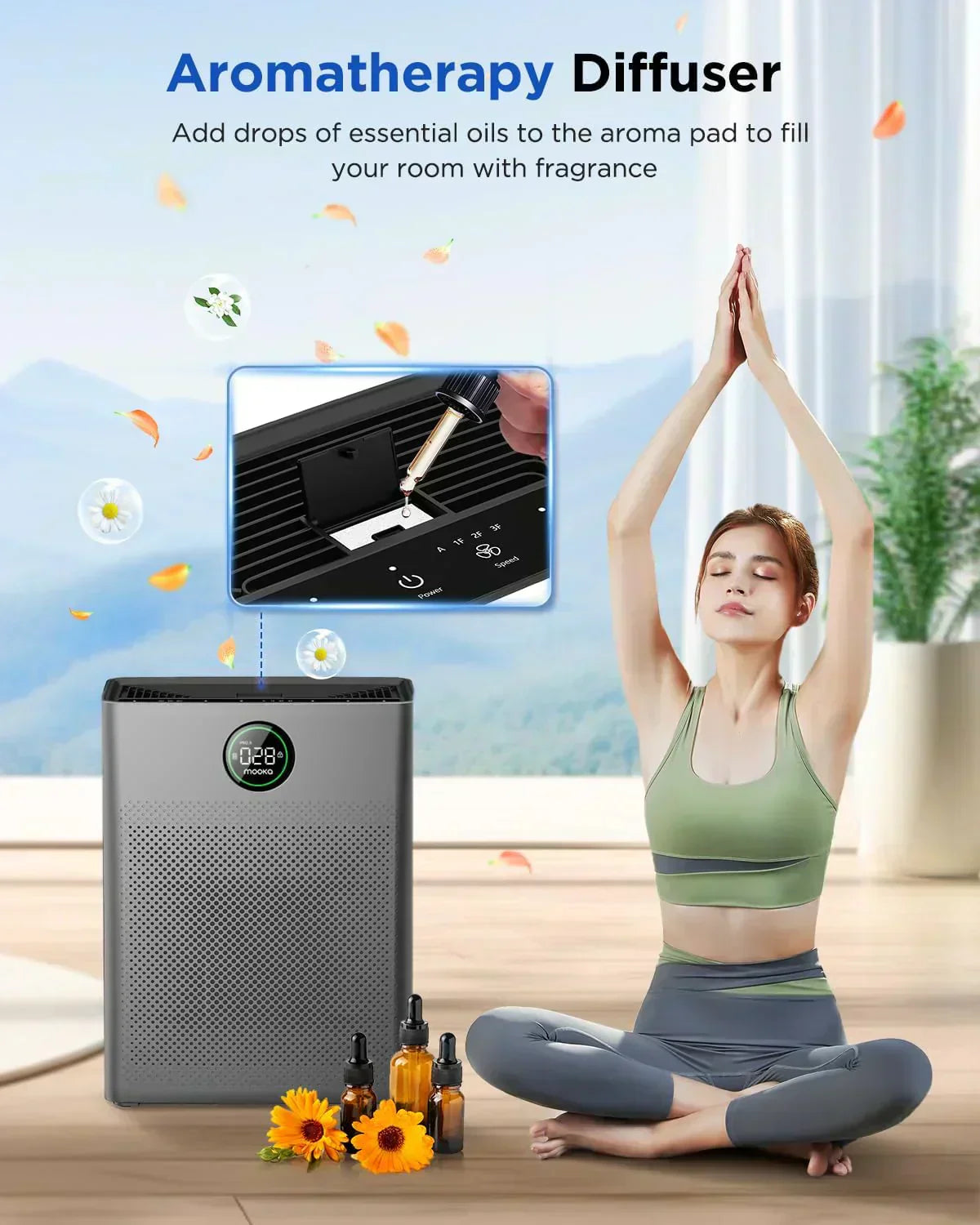 Air Purifiers for Home Large Room up to 2200sq.ft MOOKA Air purifier for Home Pets