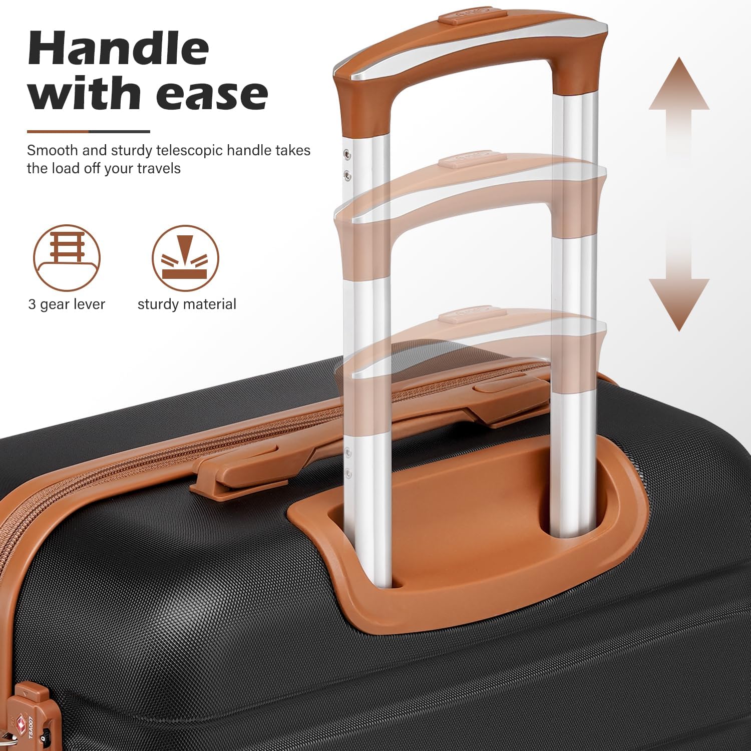 Luggage 3 Piece Set Suitcase Spinner Hardshell Lightweight TSA Lock