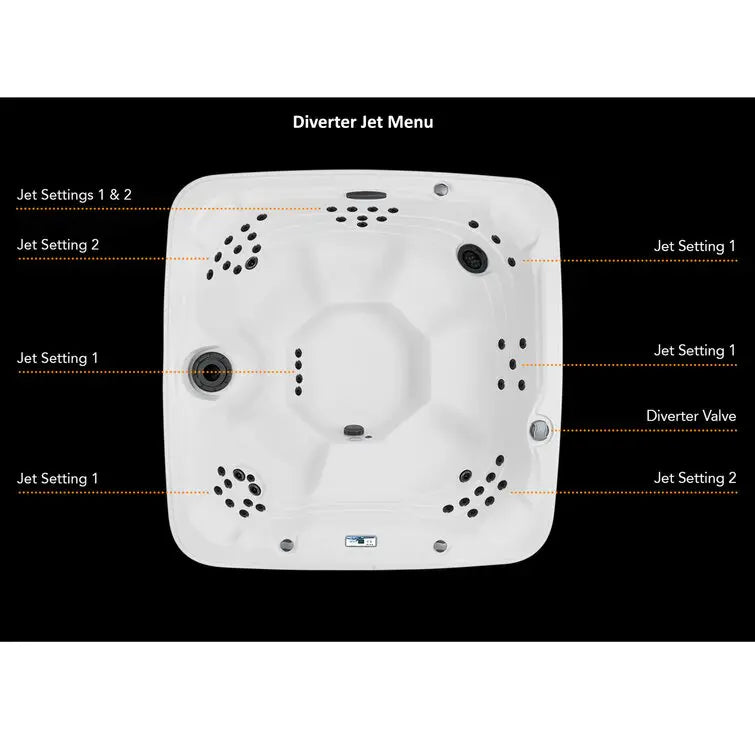 Lifesmart Spas 230 Volt 7 Person 65 Jet Square Hot Tub with Ozonator in Espresso