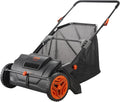 VEVOR Push Lawn Sweeper, 26 Inch Leaf & Grass Collector, Strong Rubber Wheels