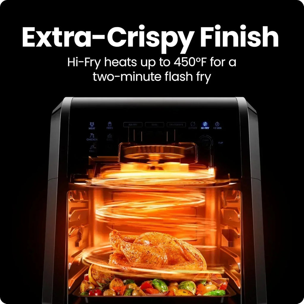 Chefman Compact 6.3-Quart Digital Air Fryer with Rotisserie Dehydrator and Convection Oven
