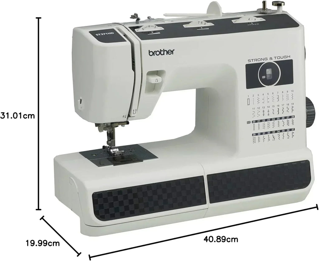 Sewing Machine, Strong Tough 37 Built-in Stitches Free Arm Option 6 Included Feet