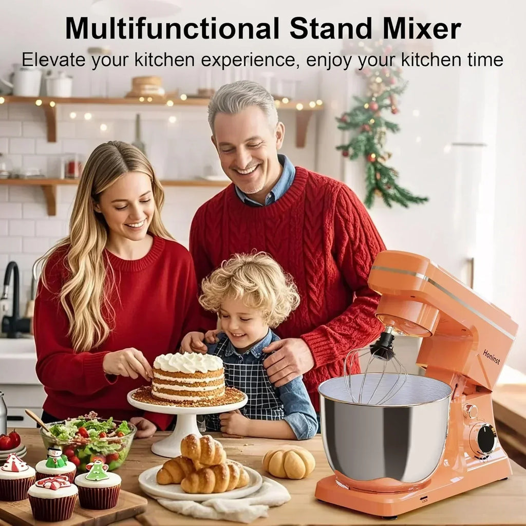 10-Speed Stand Mixer with 8-in-1 Splash Guard Tilt Head 6-Quart Stainless Steel Bowl