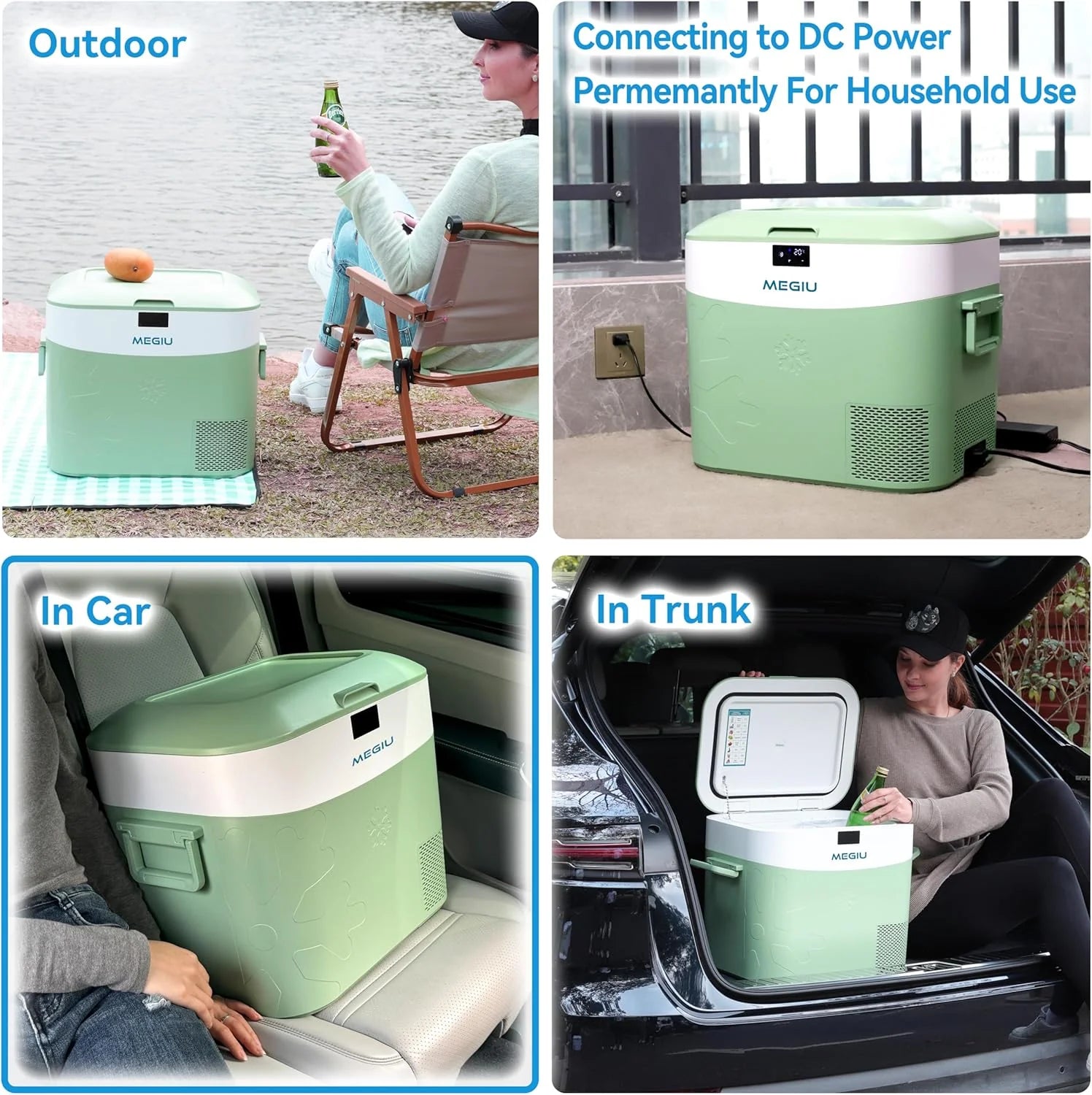 Car Fridge Portable 12 Volt Refrigerator 23 Quart (22 Liter) Freezer Compressor Cooler 12V/24V DC