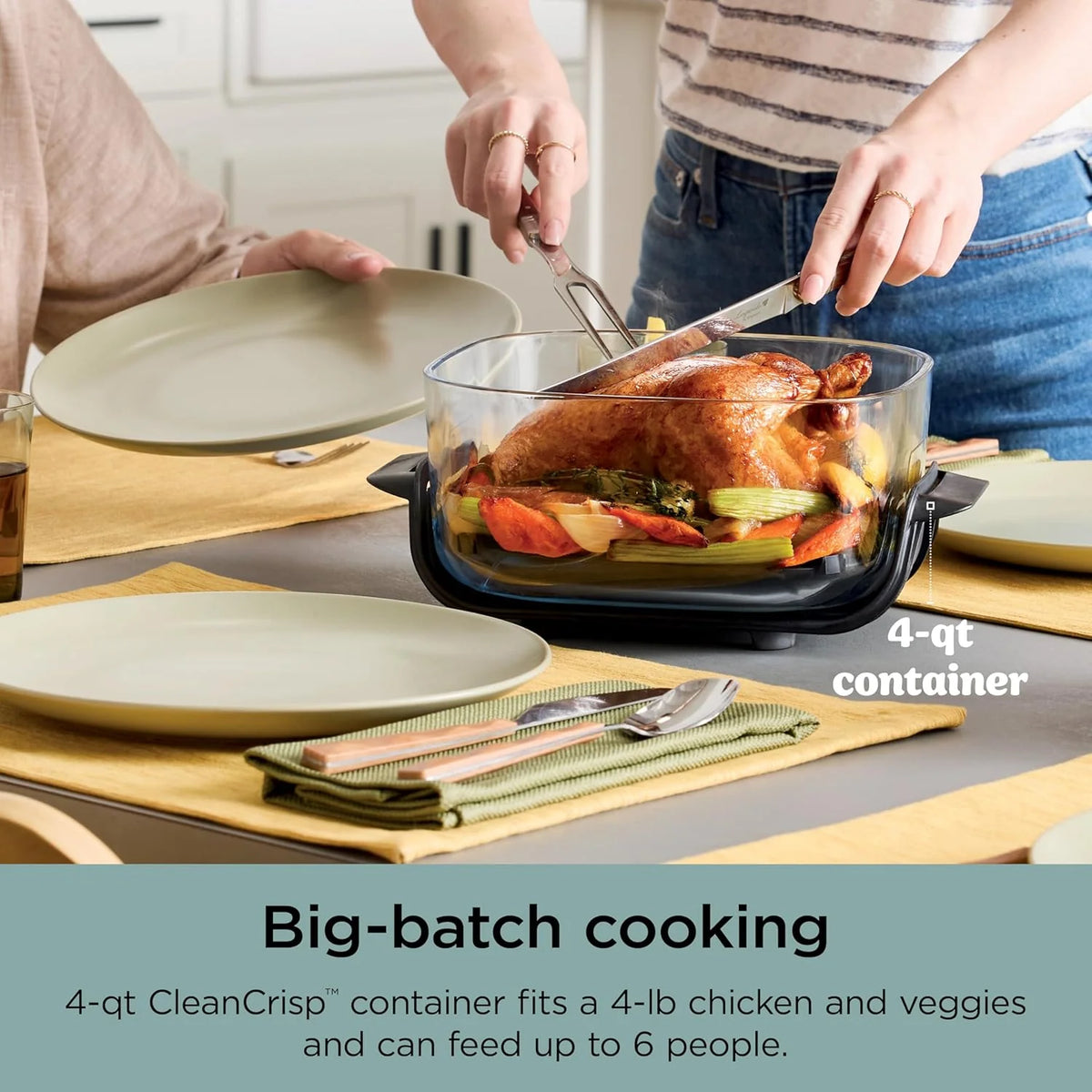 Ninja Crispi 4-in-1 Portable Glass Air Fryer Cooking System