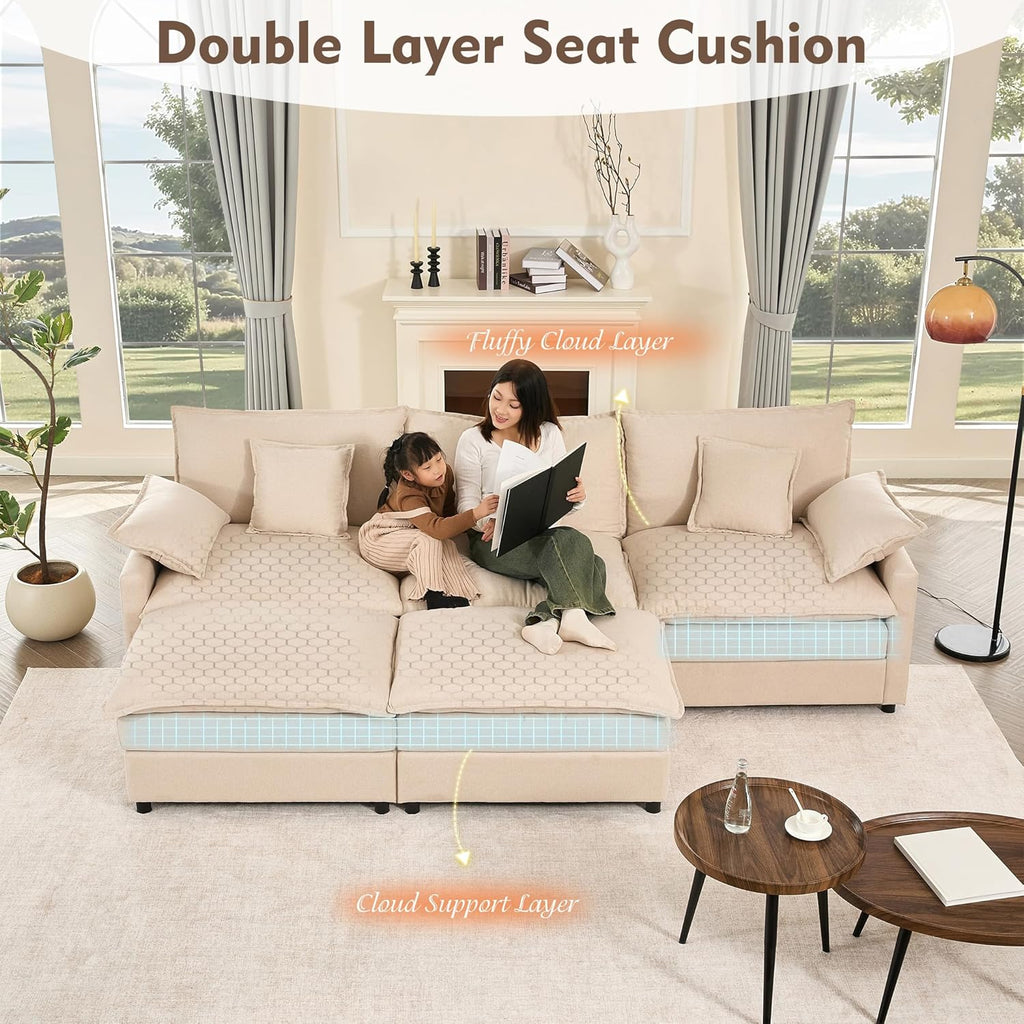 108 U-shaped sofa modular sofa Comfortable cloud sofa